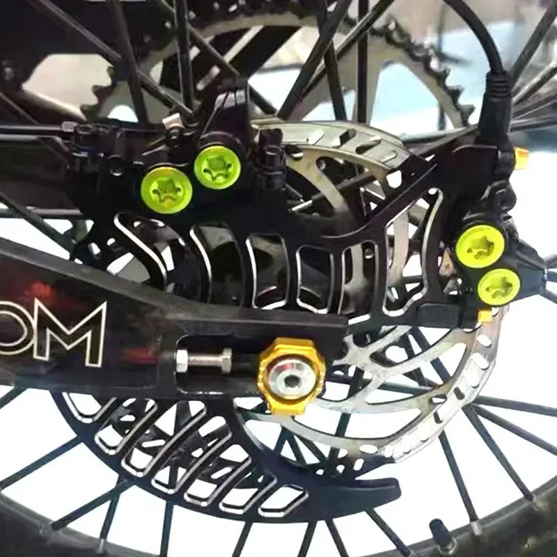 For SURRON Light Bee X Segway X160 X260 Talaria Sting Dual Caliper Mount Shark Fin Disk Disc GuardAlloy Off-road Parts SUR-RON RISE DEFENSE SYSTEMS.AI PRODUCTS