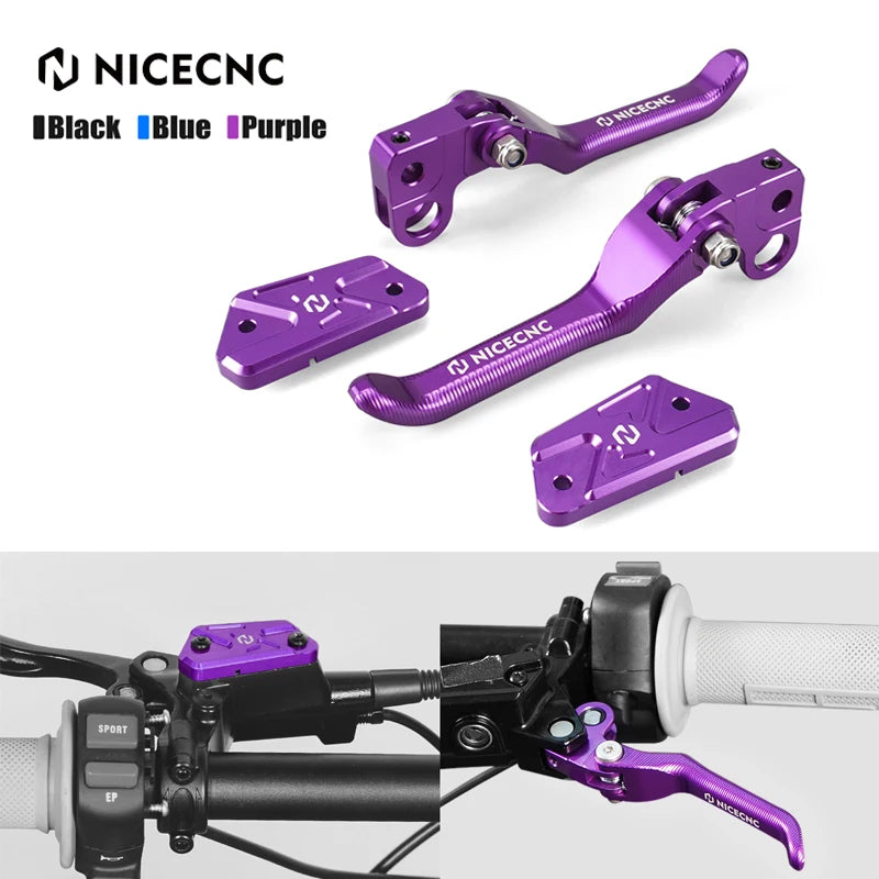 For Surron Light Bee X Front Rear Brake Levers & Brake Reservoir Covers For SUR-RON Light Bee S Light Bee L1E Segway X160 X260 RISE DEFENSE SYSTEMS.AI PRODUCTS