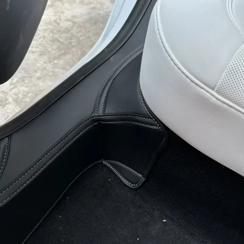 For Tesla Model 3+ Front Rear Door Sill Pad Door Welcome Pedal Threshold Strip 4PCS Leather New Model3 Highland 2024 Accessories RISE DEFENSE SYSTEMS.AI PRODUCTS