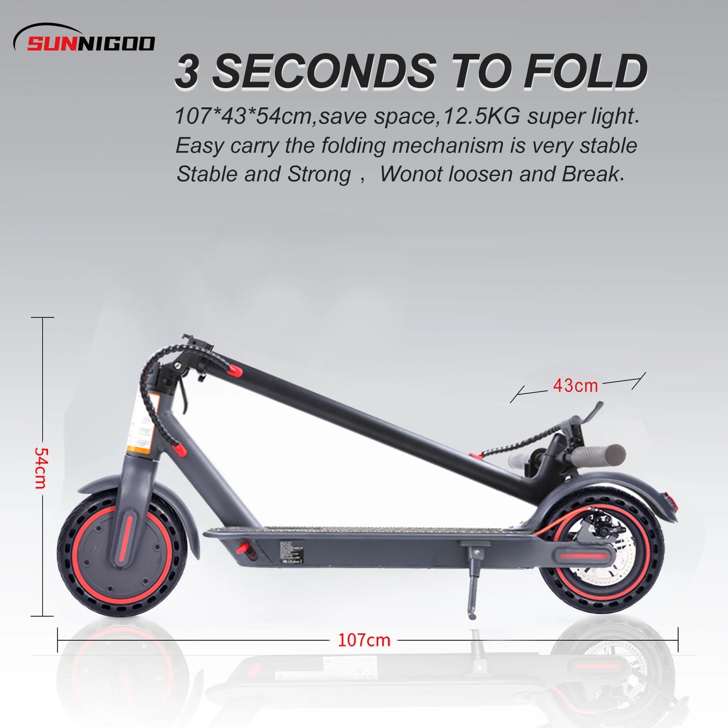 SUNNIGOO N7PRO Electric Scooter Adults 36V 10.4Ah Escooter Long Range 19 Miles Lightweight Kick Scooter US Stock Black With Gift RISE DEFENSE SYSTEMS.AI PRODUCTS