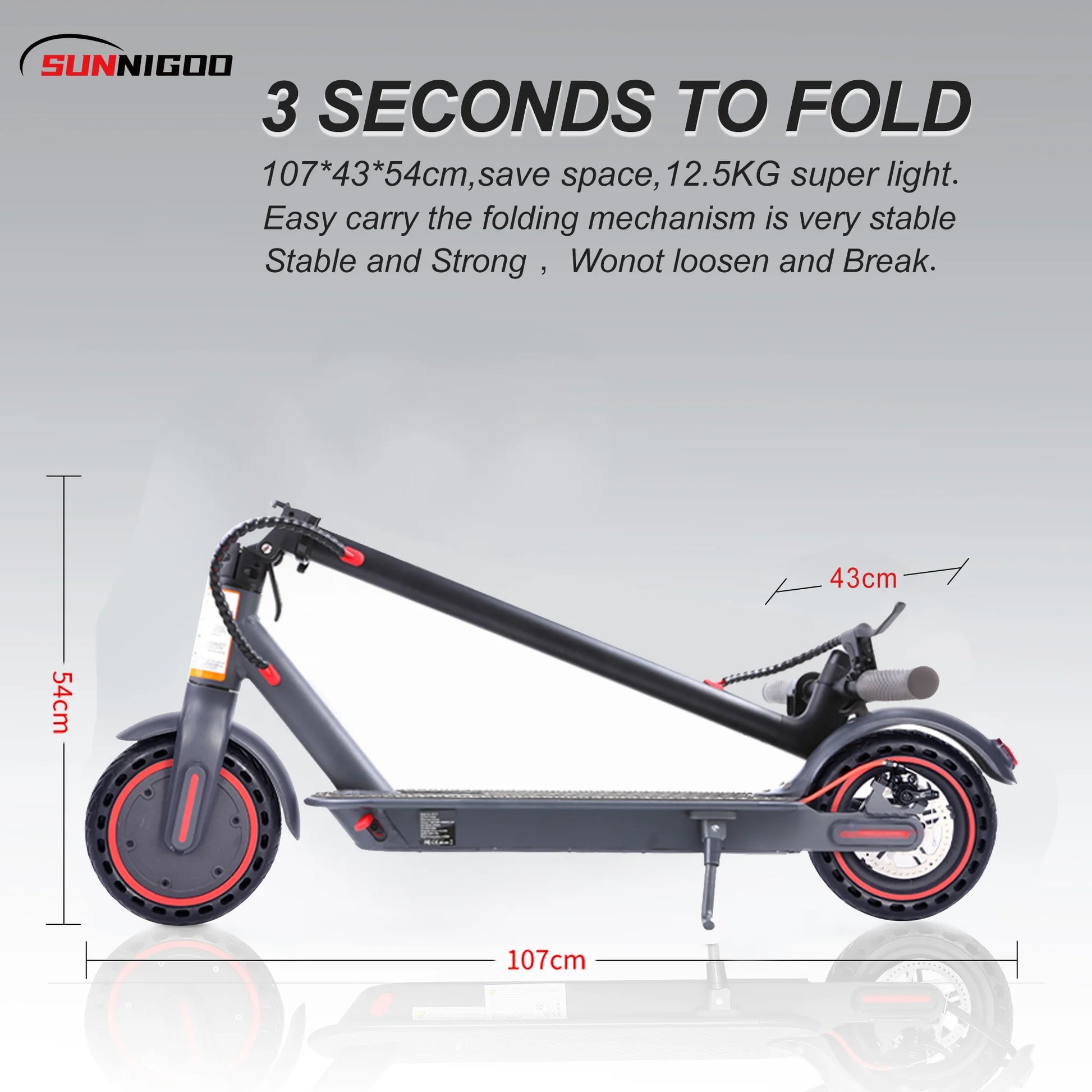 SUNNIGOO N7PRO Electric Scooter Adults 36V 10.4Ah Escooter Long Range 19 Miles Lightweight Kick Scooter US Stock Black With Gift RISE DEFENSE SYSTEMS.AI PRODUCTS