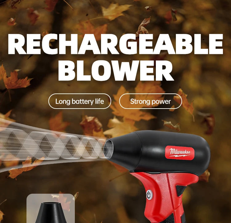 Milwaukee Mini Turbo Jet Fan Electric Air Duster Adjustable wind speed Turbo Violent Blower Rechargeable with Light Car Cleaning RISE DEFENSE SYSTEMS.AI PRODUCTS