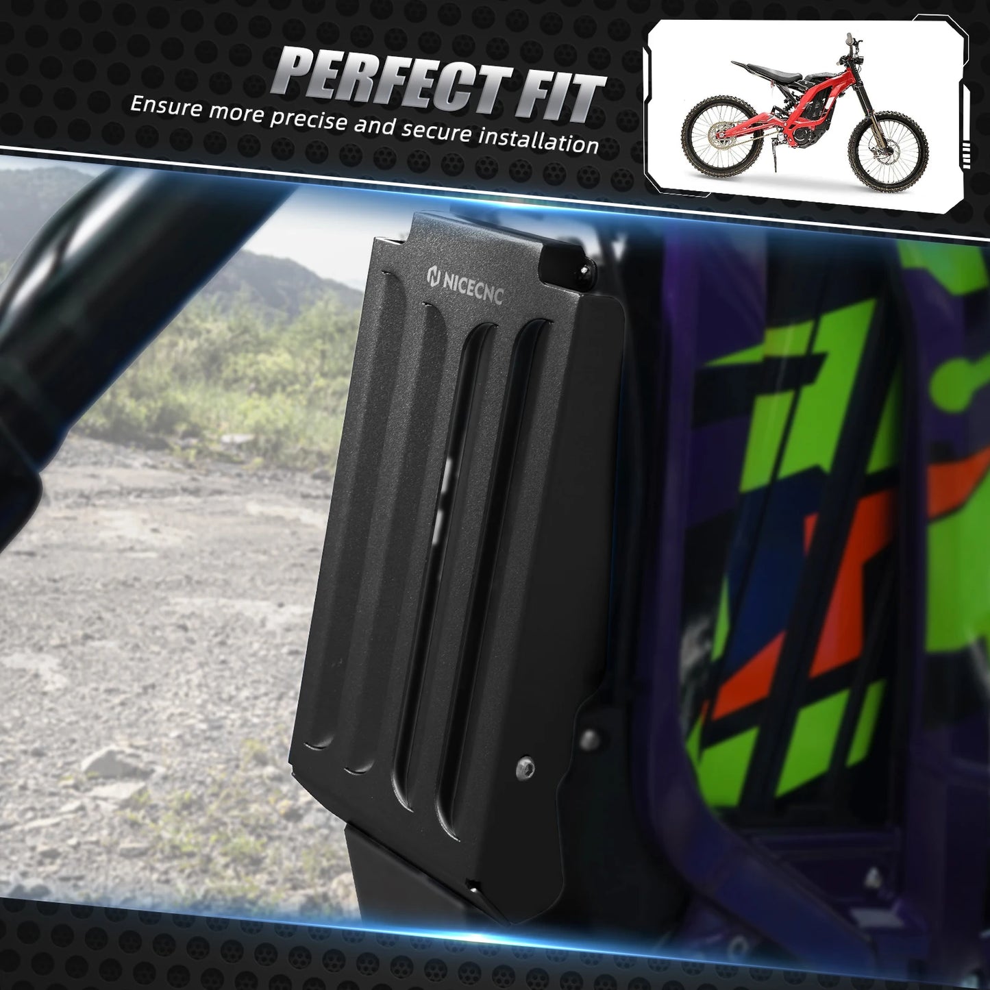 Aluminum Controller Cover & Engine Chassis Guard For SUR-RON Surron Light Bee X S L1E Segway X160 X260 Electric Dirt Bike 2024 RISE DEFENSE SYSTEMS.AI PRODUCTS