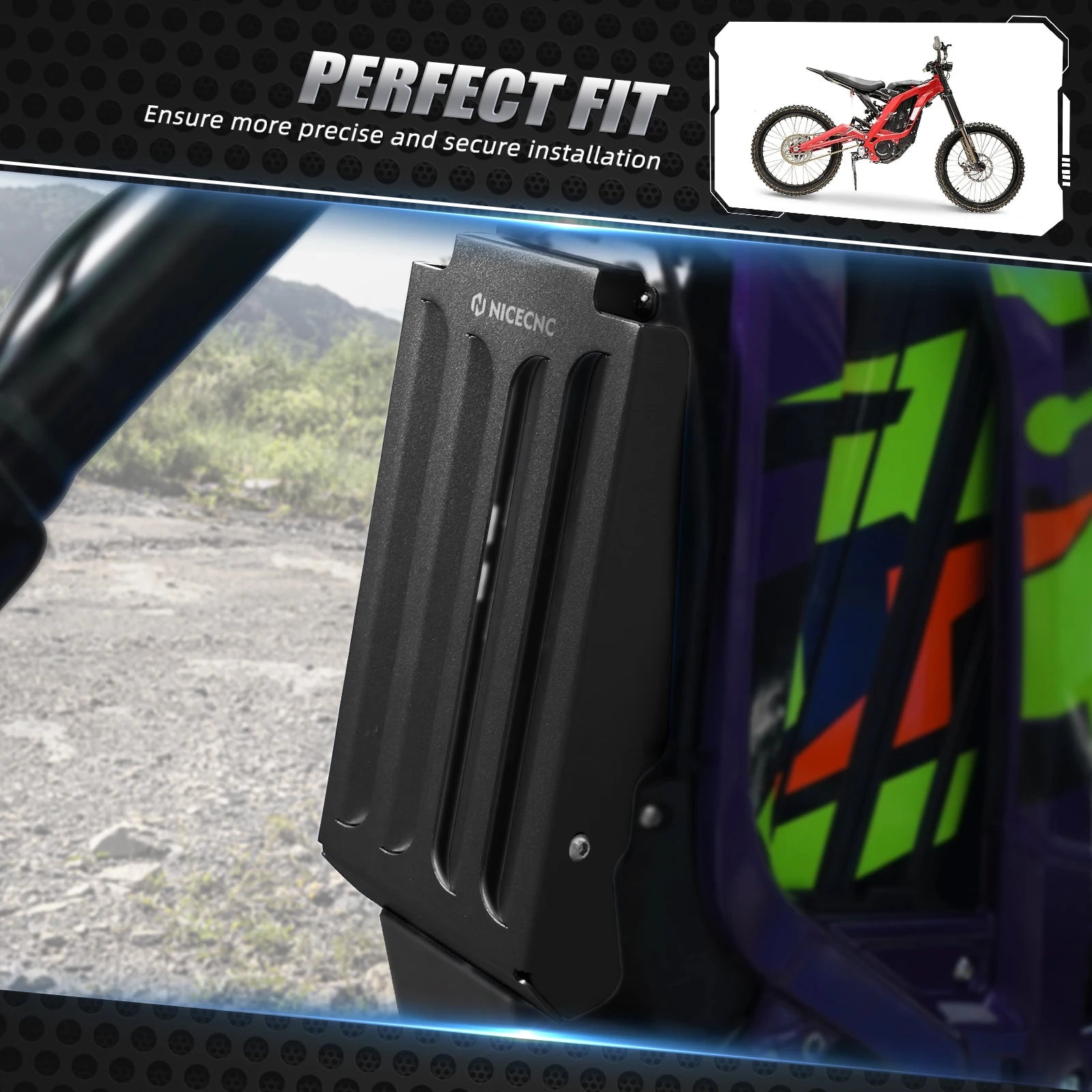 Aluminum Controller Cover & Engine Chassis Guard For SUR-RON Surron Light Bee X S L1E Segway X160 X260 Electric Dirt Bike 2024 RISE DEFENSE SYSTEMS.AI PRODUCTS
