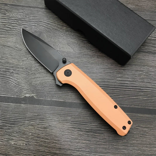 Pocket Folding Knife ETRMIMUS Black 8Cr13Mov Blade Aluminum Alloy Handle  with Original Box Outdoor Camping Knives EDC Tools RISE DEFENSE SYSTEMS.AI PRODUCTS