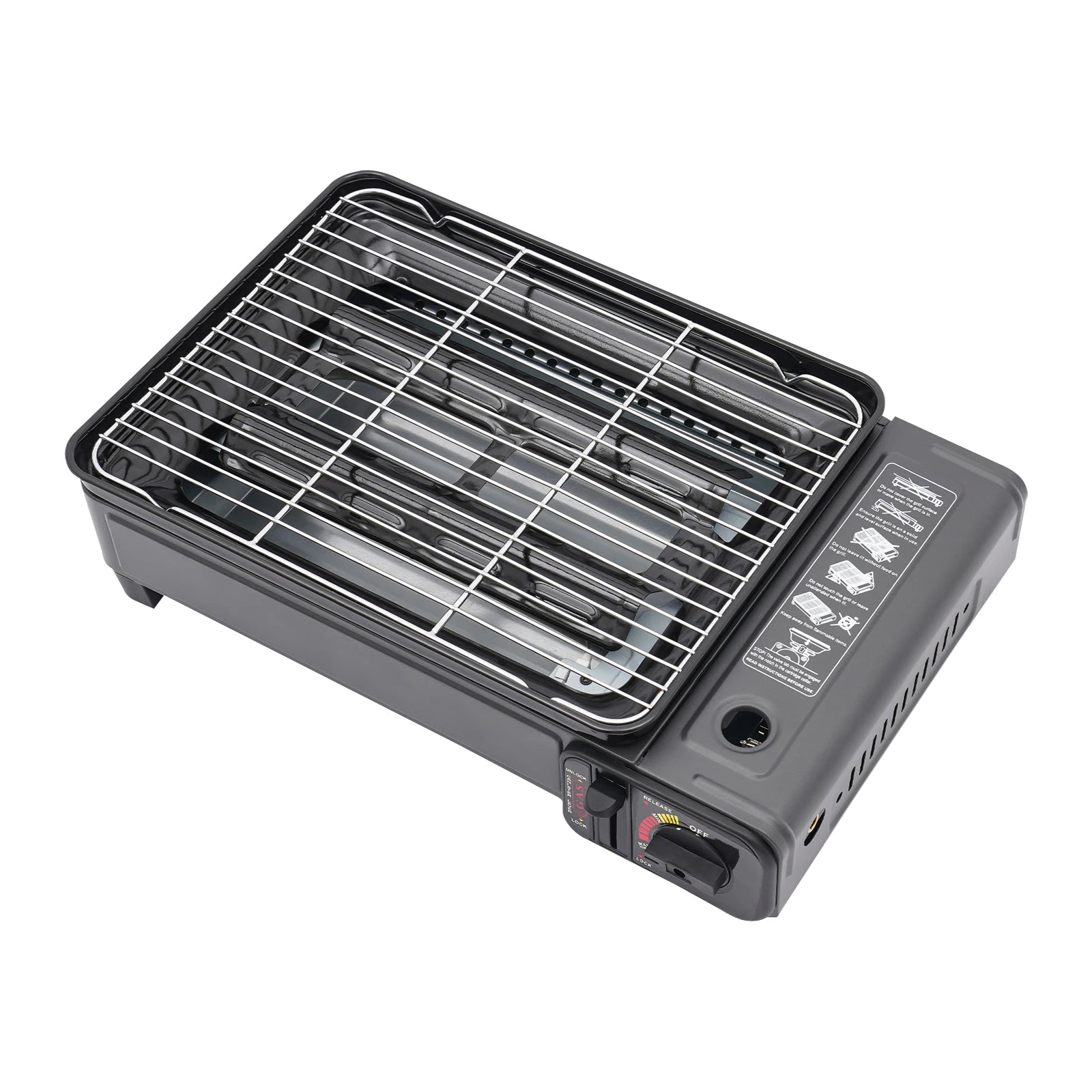Portable Camping Grill Gas Stove Free Standing Butane Gas Stove Outdoor Gas Tank Stove for Hiking Camping RISE DEFENSE SYSTEMS.AI PRODUCTS