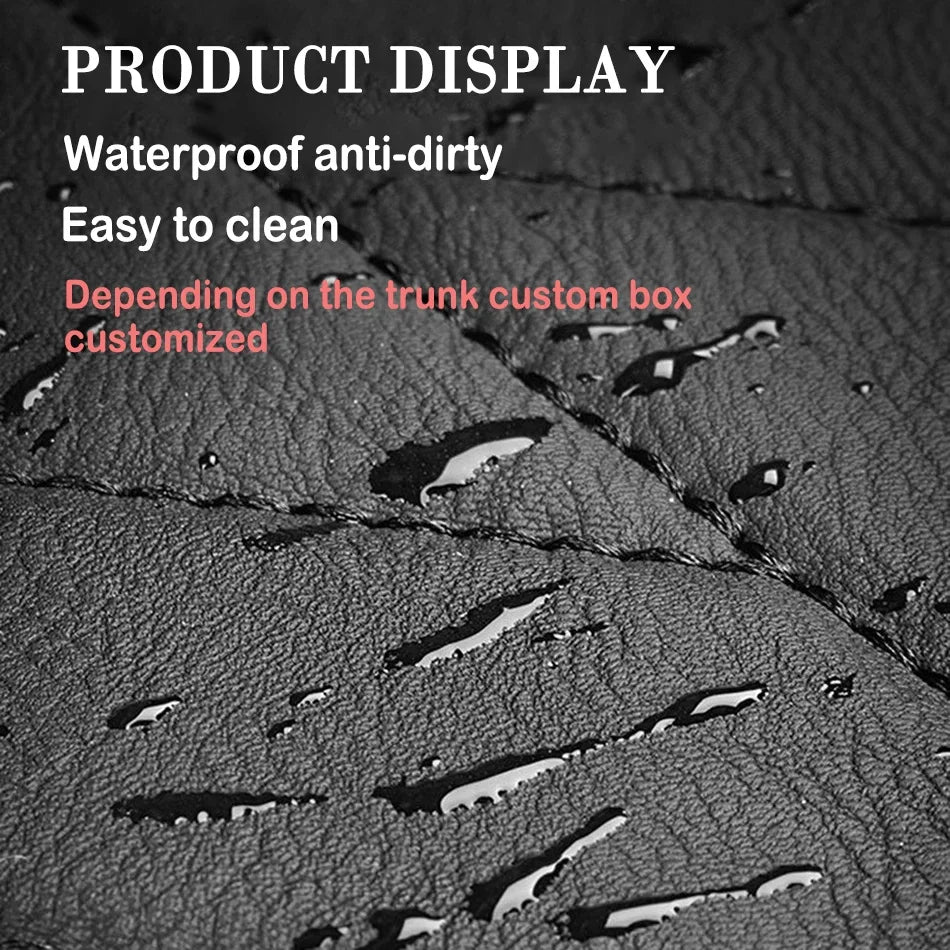 New Leather Trunk Mats Fully Surrounded Waterproof Non-Slip Liner Custom Floor mat for Tesla Model Y 3 Highland 2017 to 2024 RISE DEFENSE SYSTEMS.AI PRODUCTS