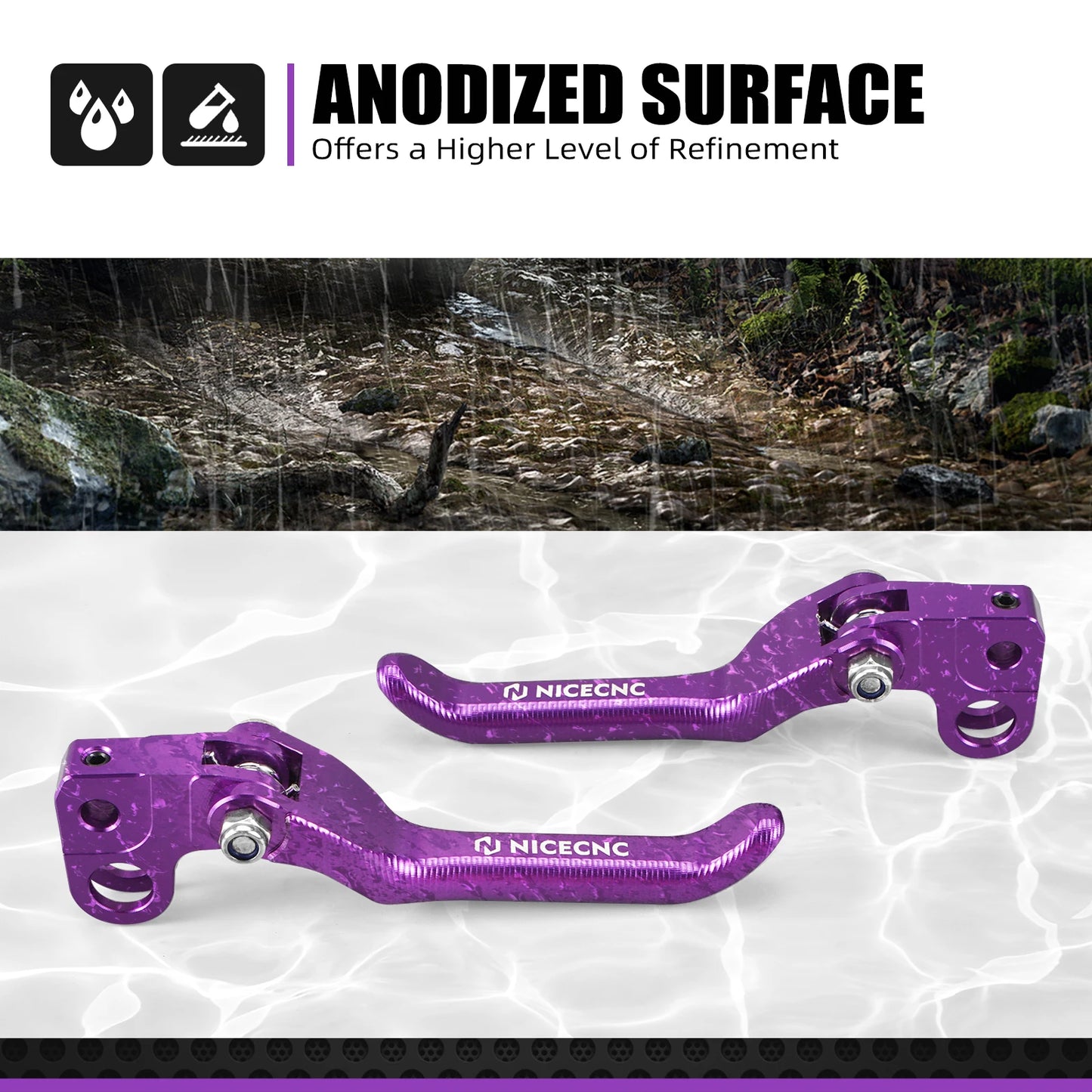 NICECNC For Surron Light Bee X S L1E Electric Dirt Bike Front Handlebar Bar Riser Mount Bracket Front Rear Brake Reservoir Cover RISE DEFENSE SYSTEMS.AI PRODUCTS