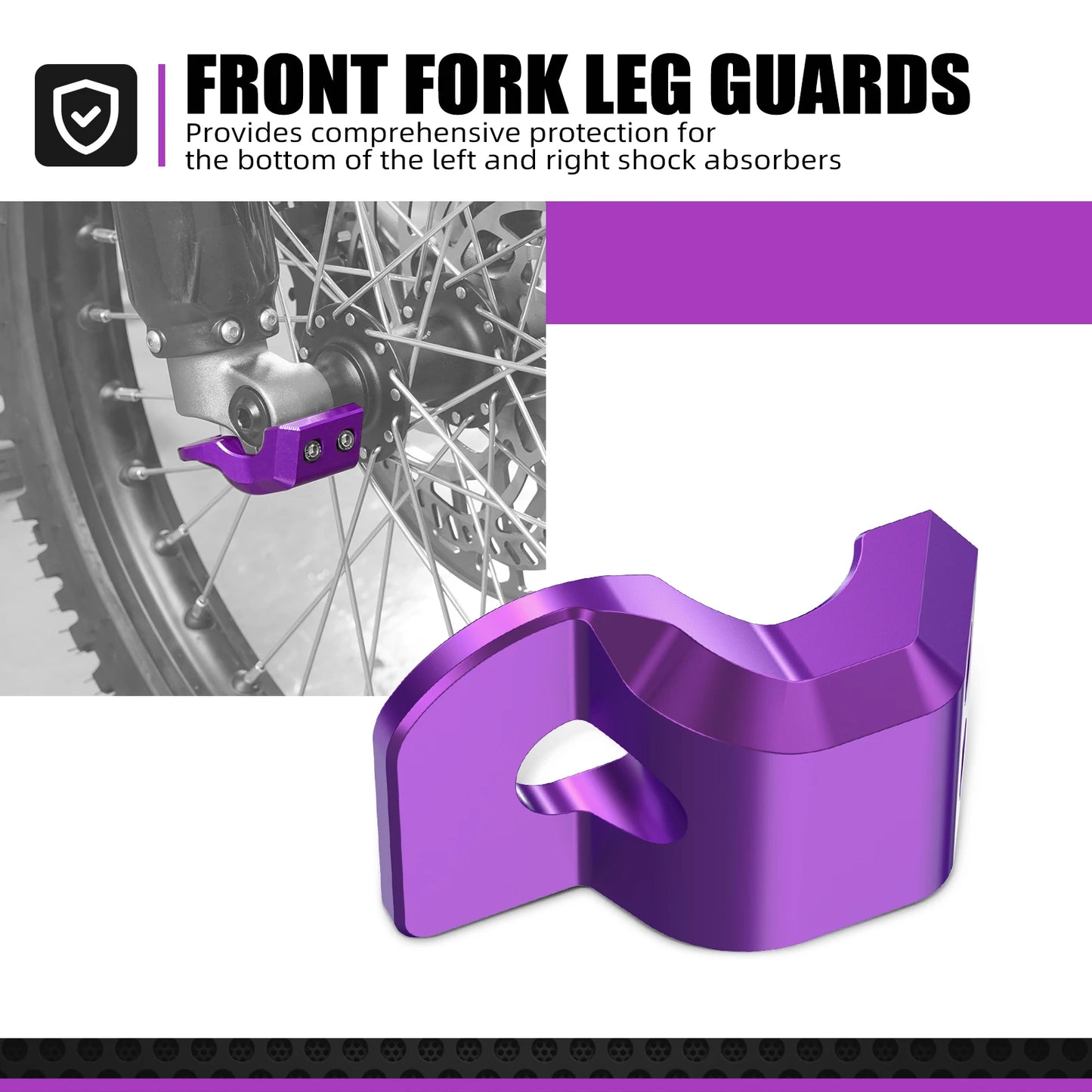 For Surron light bee X Front Brake Disc Guard & Fork Leg Guards For SUR-RON light bee S L1E Segway X160 X260 Electric Dirt Bike RISE DEFENSE SYSTEMS.AI PRODUCTS