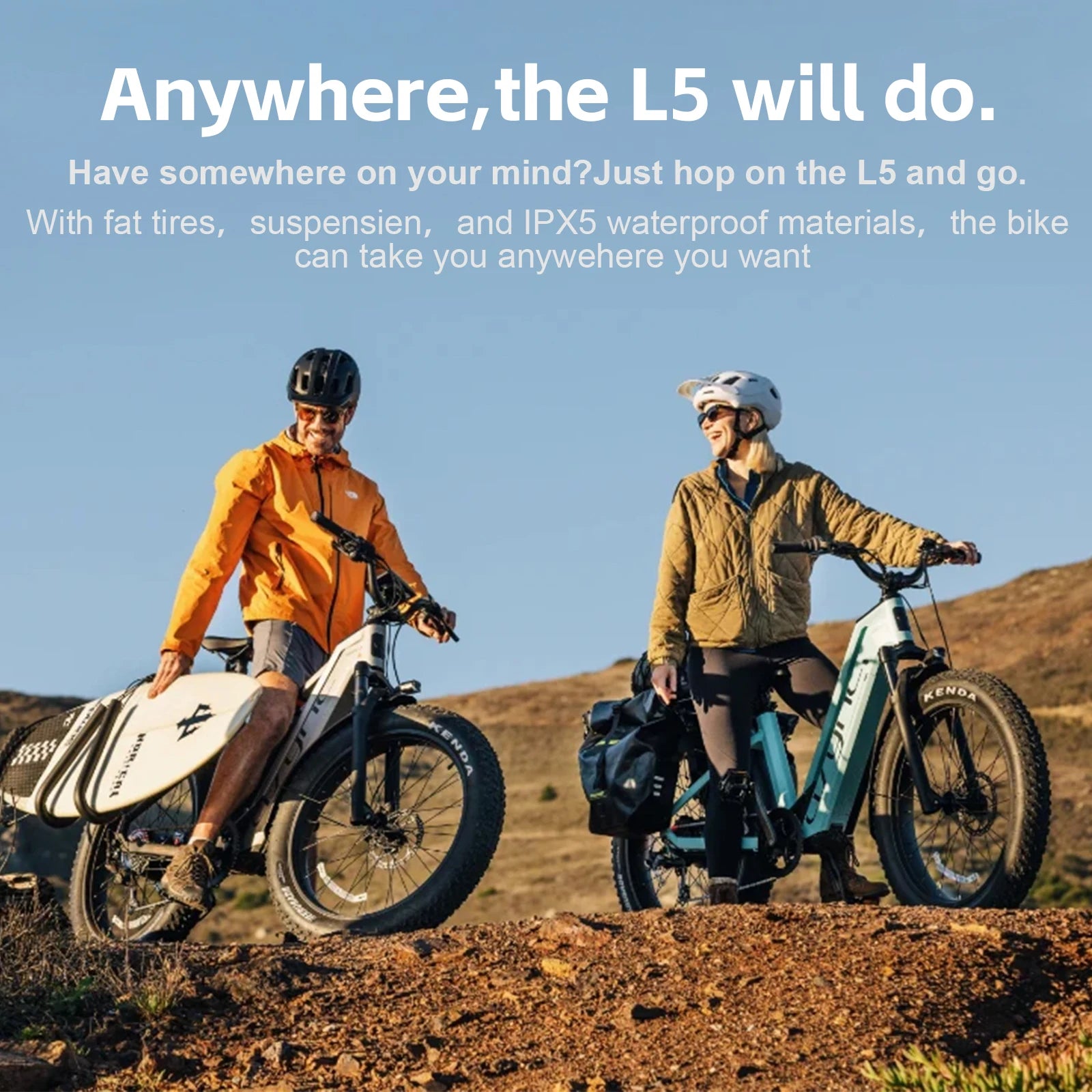 HEZZO Electric Mountain Bike for Adults 28MPH 26'' Fat Tires Ebike 52V 20Ah 750W E City Bike 75 Miles Long Range Electric Bike RISE DEFENSE SYSTEMS.AI PRODUCTS