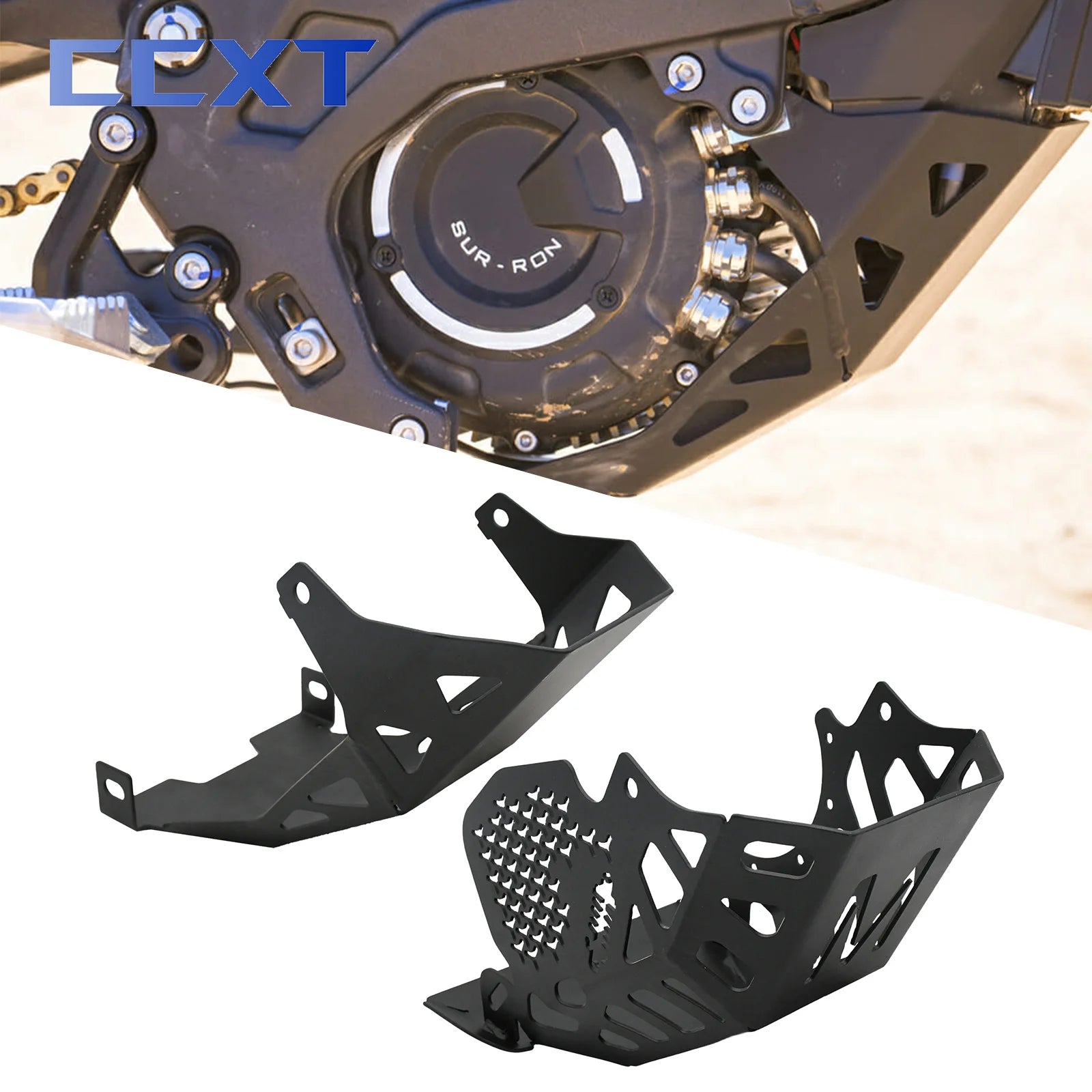 Electric Motorcycle Motor Protection Cover Shield For Sur-Ron Sur Ron Surron Light Bee S & Ron Light Bee X Dirt Bike Universal RISE DEFENSE SYSTEMS.AI PRODUCTS
