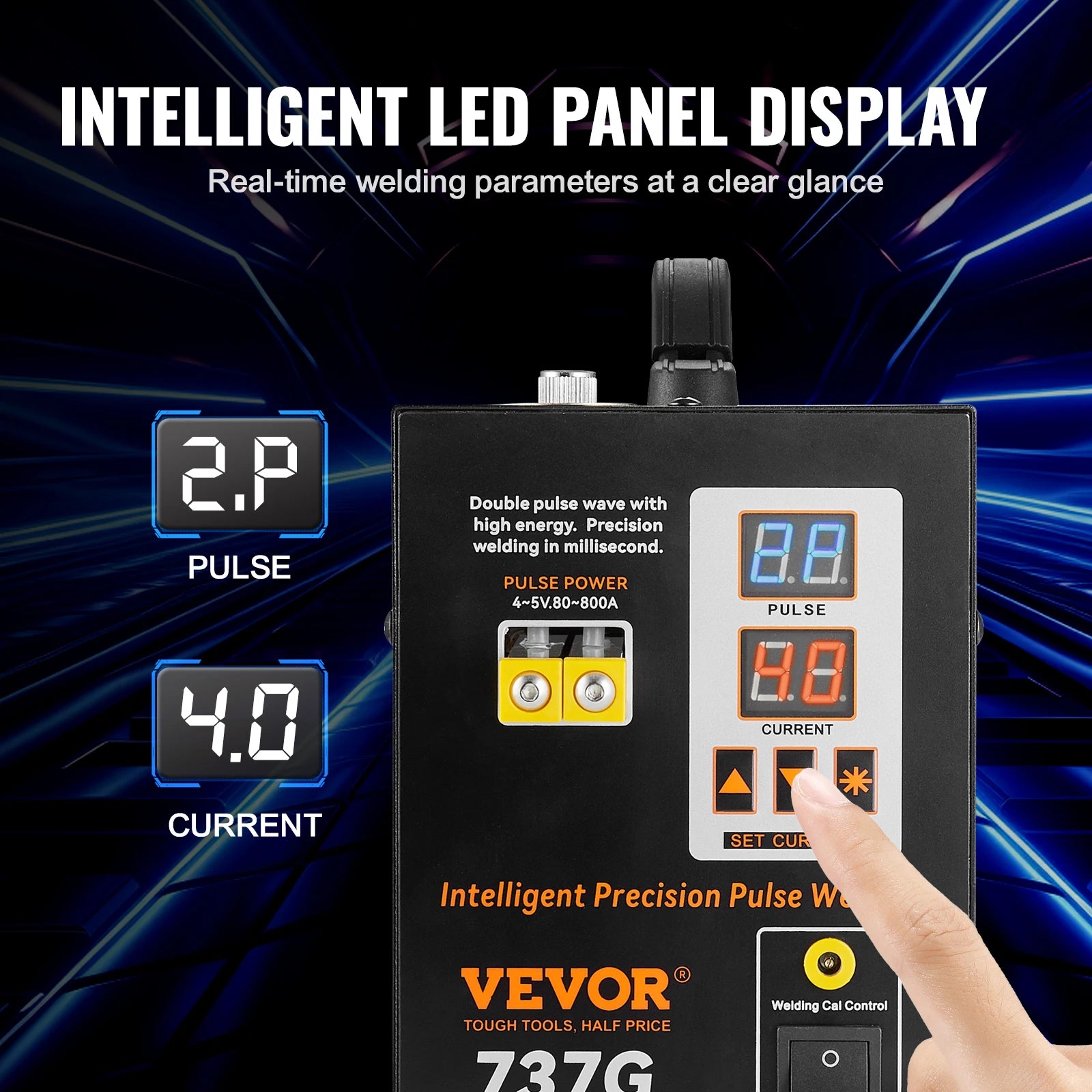 VEVOR 737G Spot Welder Portable Battery Welding Machine Soldering Station W/ 2 Welding Modes LED Lighting for 18650 Battery Pack RISE DEFENSE SYSTEMS.AI PRODUCTS