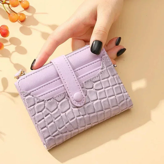 Mini Crocodile Print Clutch Wallet, Short Credit Card Holder, Women's Card Case & Coin Purse Cute Wallet RISE DEFENSE SYSTEMS.AI PRODUCTS