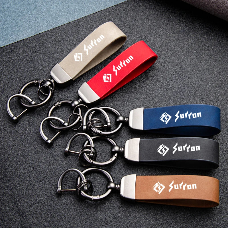 Fantastic Skin feel leather metal keychain For SURRON 48T 52T 54T 58T 64T Motorcycle accessories