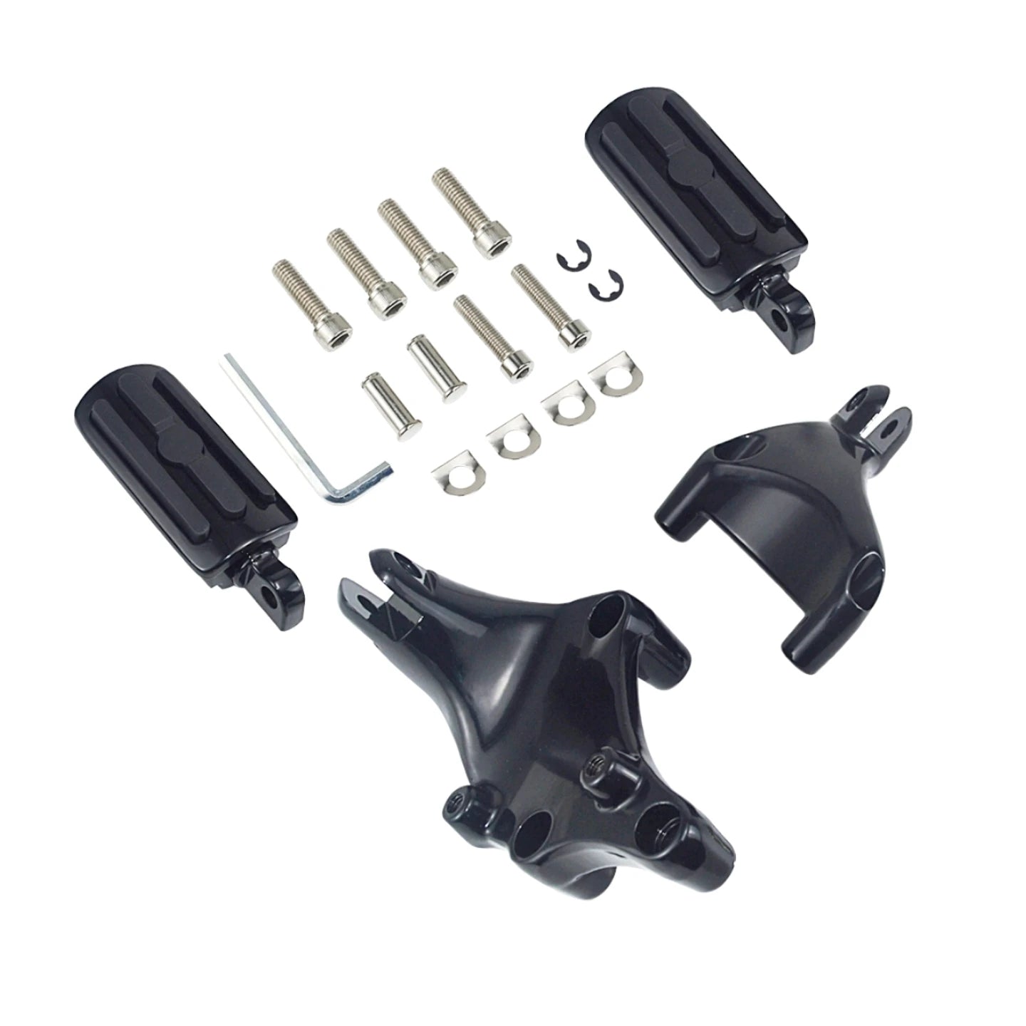 Rear Passenger Pedal Motorcycles Foot Pegs Mount Bracket Footrests For Harley Sportster XL1200 Iron 883 SuperLow Roadster 14-22 RISE DEFENSE SYSTEMS.AI PRODUCTS