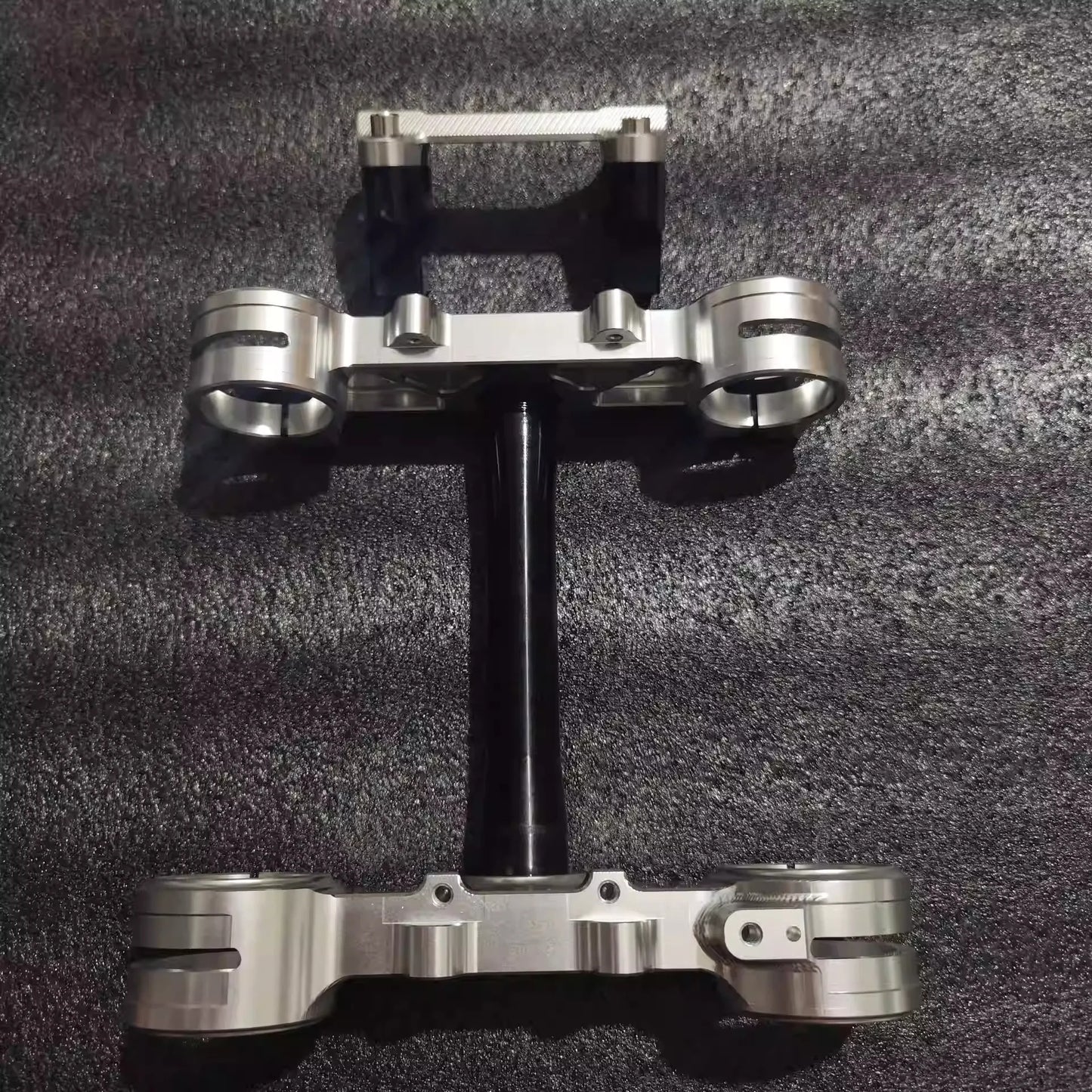 SURRON ULTRA BEE fork top and bottom triple clamps parts mod fork top and bottom UB triple clamps RISE DEFENSE SYSTEMS.AI PRODUCTS