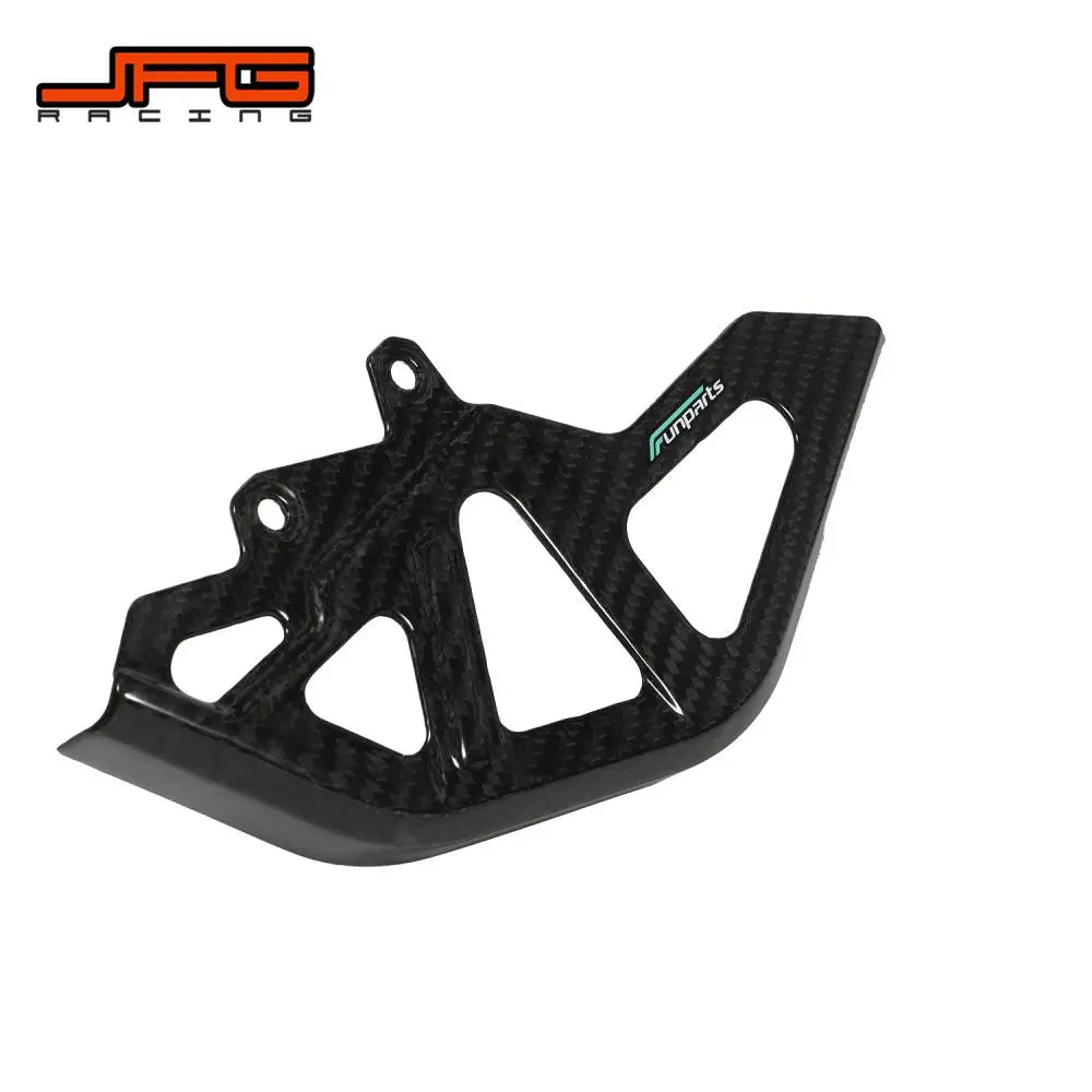 Funparts Motorcycle Rear Disc Guard Cover Carbon Fiber Protection For SUR-RON Surron S X Off-Road Electric Vehicle Dirt Pit Bike RISE DEFENSE SYSTEMS.AI PRODUCTS
