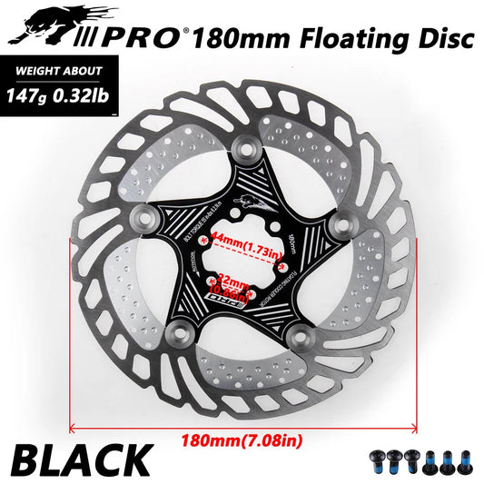 IIIPRO 6-Bolt Brake Disc 160mm/180mm/203mm Brake Disc Rotor Floating Cooling Heat Dissipation DH 6 Inch MTB/Road Bike RISE DEFENSE SYSTEMS.AI PRODUCTS