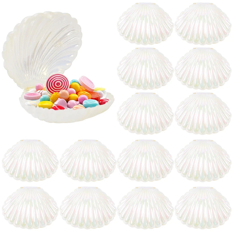 5/10pcs Shell Shaped Candy Gift Box Girls Mermaid Birthday Party Decor Wedding Baby Shower Favors Christmas Jewelry Storage Box RISE DEFENSE SYSTEMS.AI PRODUCTS