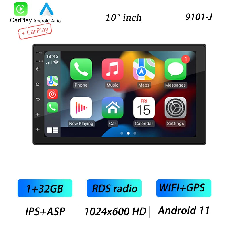 BQCC 4core 2 Din Car Radio Androidauto Carplay Android 13 GPS Car Audio 7"/9"/10" WIFI BT IPS Automotive Multimedia Player RISE DEFENSE SYSTEMS.AI PRODUCTS