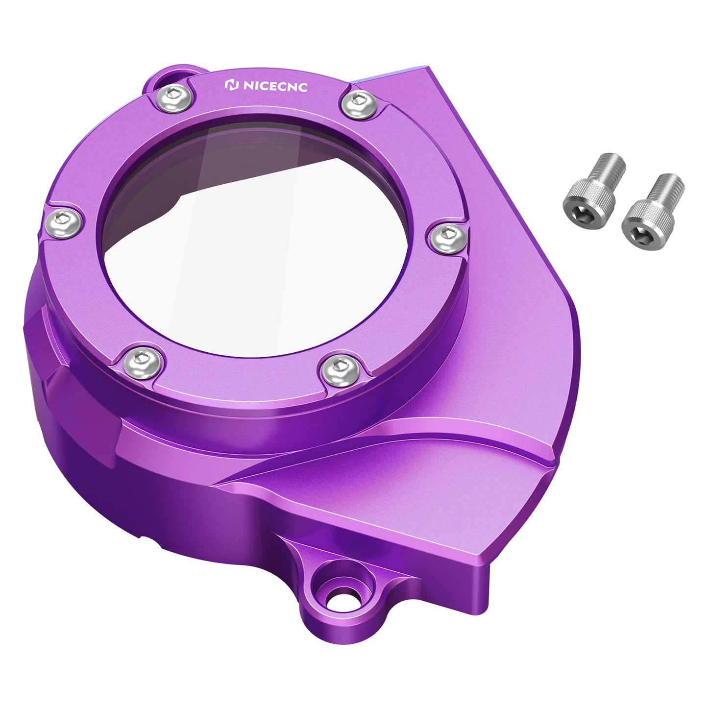 NICECNC For Surron Light Bee X S L1E Segway X160 X260 Electric Dirt Bike Transparent Motor Belt Pulley Cover Aluminum Protector RISE DEFENSE SYSTEMS.AI PRODUCTS