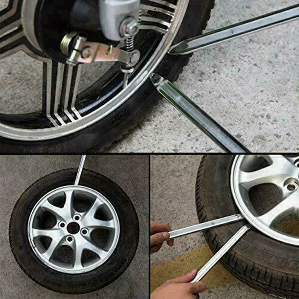 3PCS 11.81In Galvanized Type Auto Motorbike Tyre Spoon Car and Motorcycle Tire Lever 30cm Long Galvanized Tyre Spoon Supplies RISE DEFENSE SYSTEMS.AI PRODUCTS