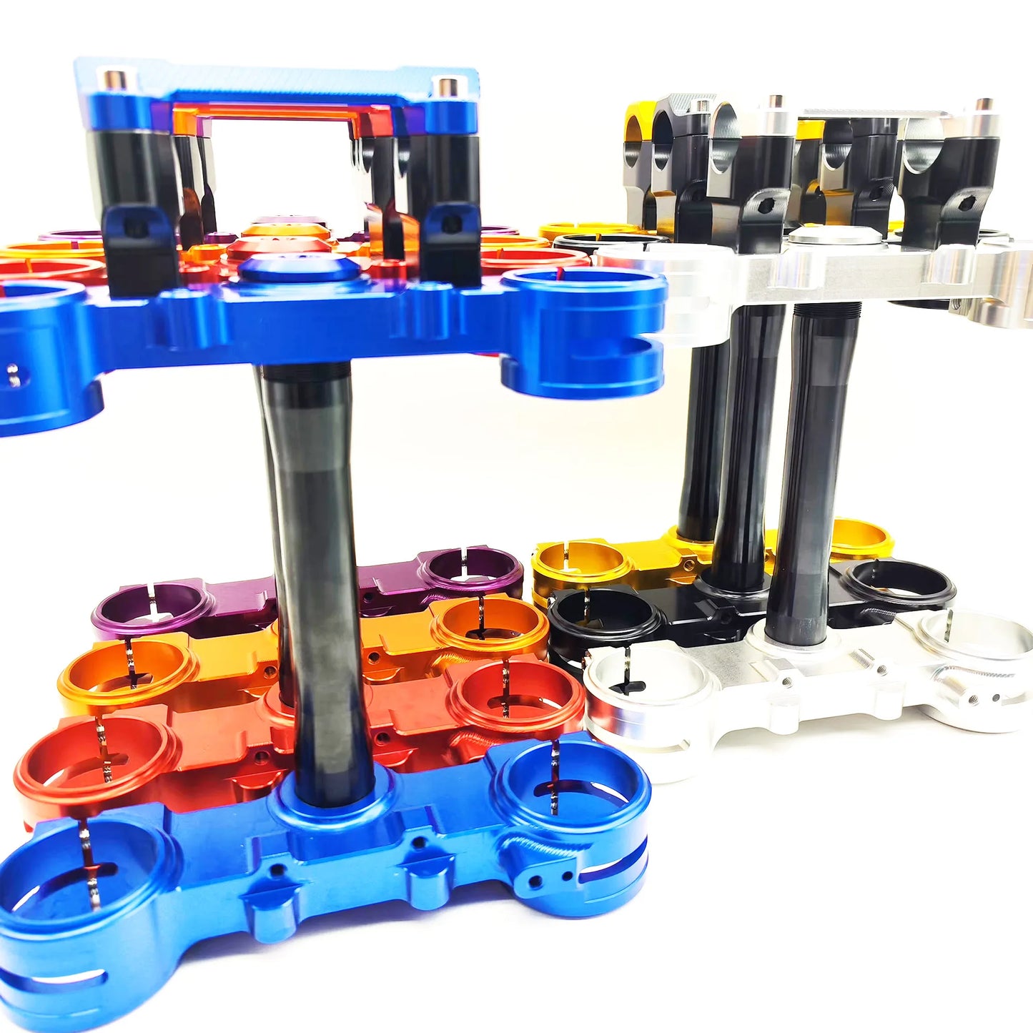 SURRON ULTRA BEE fork top and bottom triple clamps parts mod fork top and bottom UB triple clamps RISE DEFENSE SYSTEMS.AI PRODUCTS