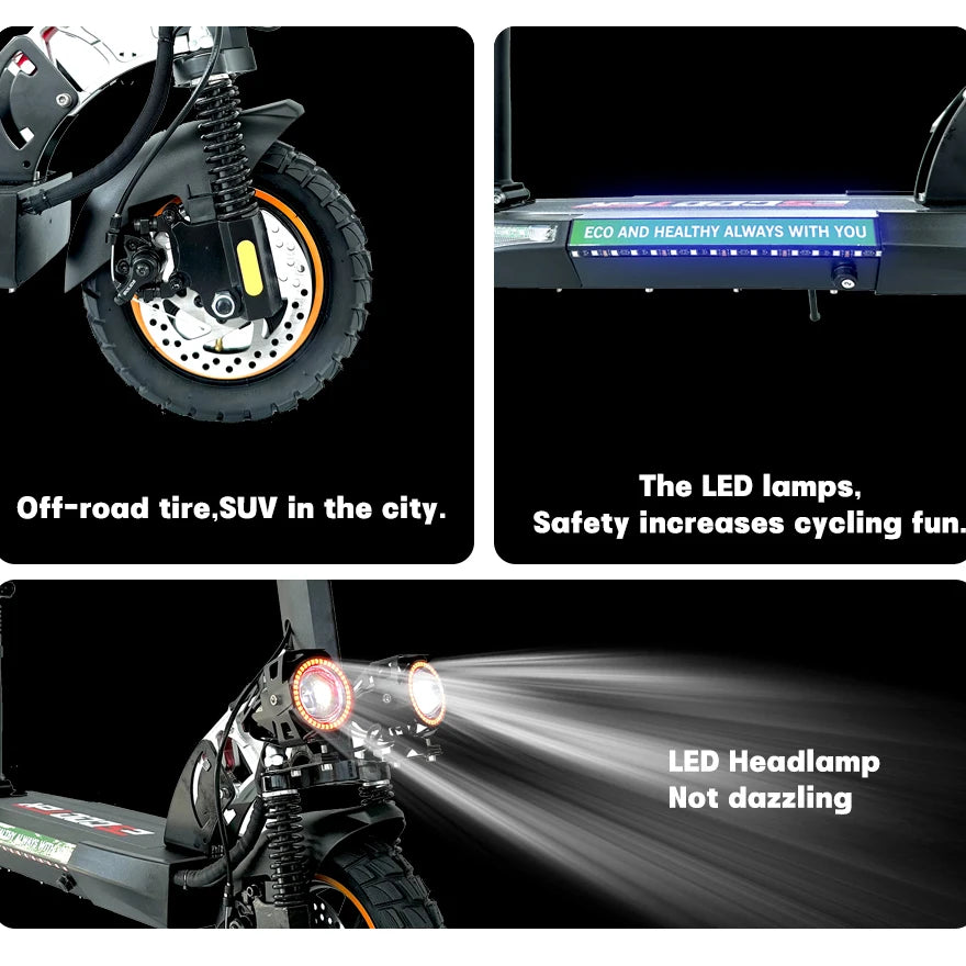 EU USA Warehouse Adult Electric Scooter 48v 13ah 16Ah Escooter Kick Scooter Lightweight Long Range 35-55km Scooters 800w RISE DEFENSE SYSTEMS.AI PRODUCTS