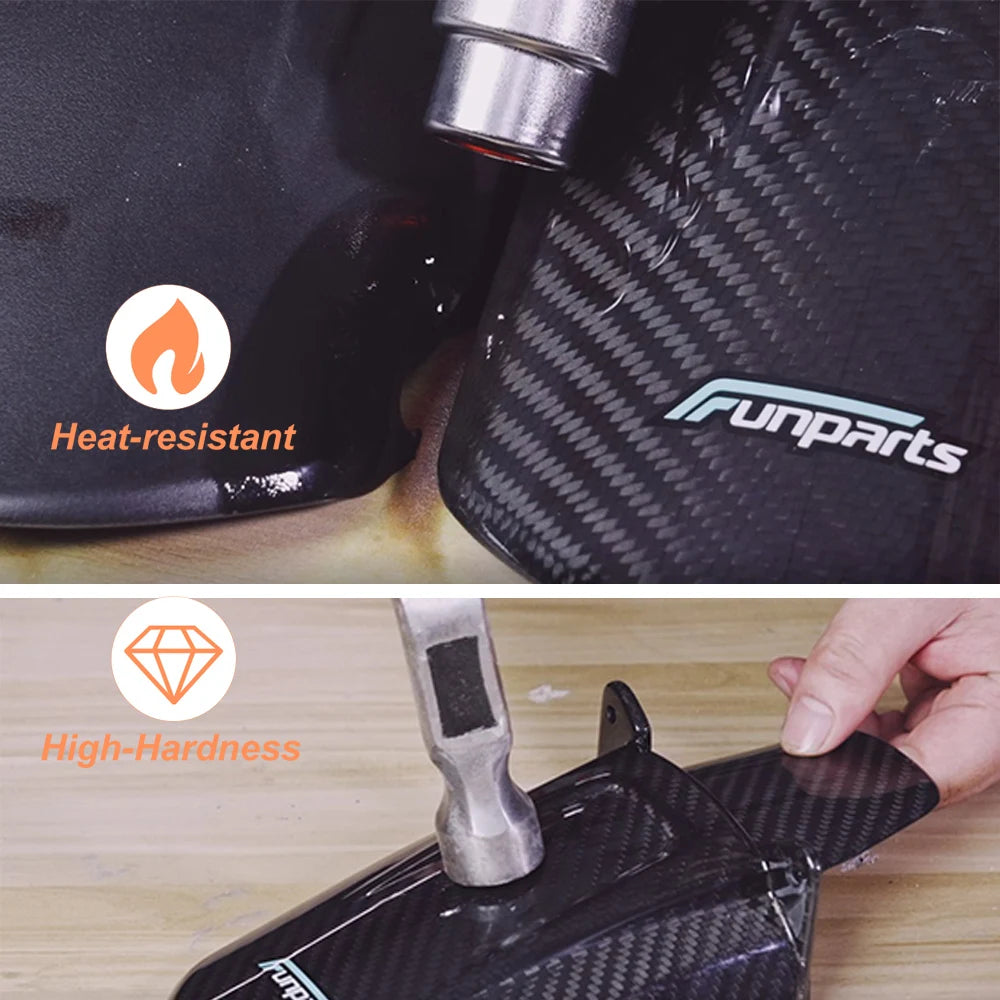 Funparts Number Plate Motorcycles Accessories Carbon Fiber Panel For Surron Sur Ron Light Bee S X SEGWAY X160 X260 Electric Bike RISE DEFENSE SYSTEMS.AI PRODUCTS