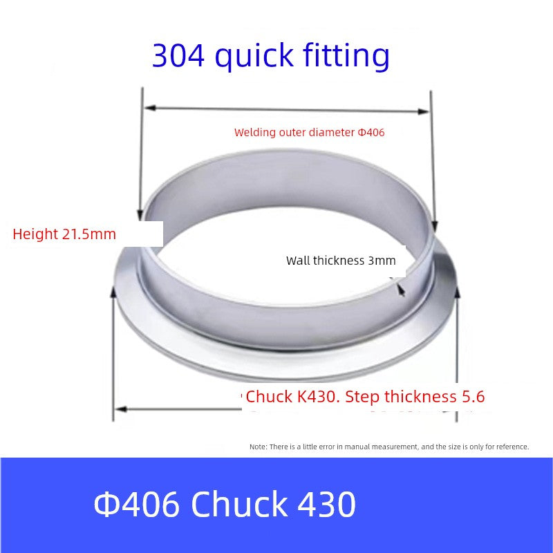 304 Stainless Steel Sanitary Quick Coupler Chuck Washer Direct Card Sleeve Quick Flange End Welding Quick Card RISE DEFENSE SYSTEMS.AI PRODUCTS