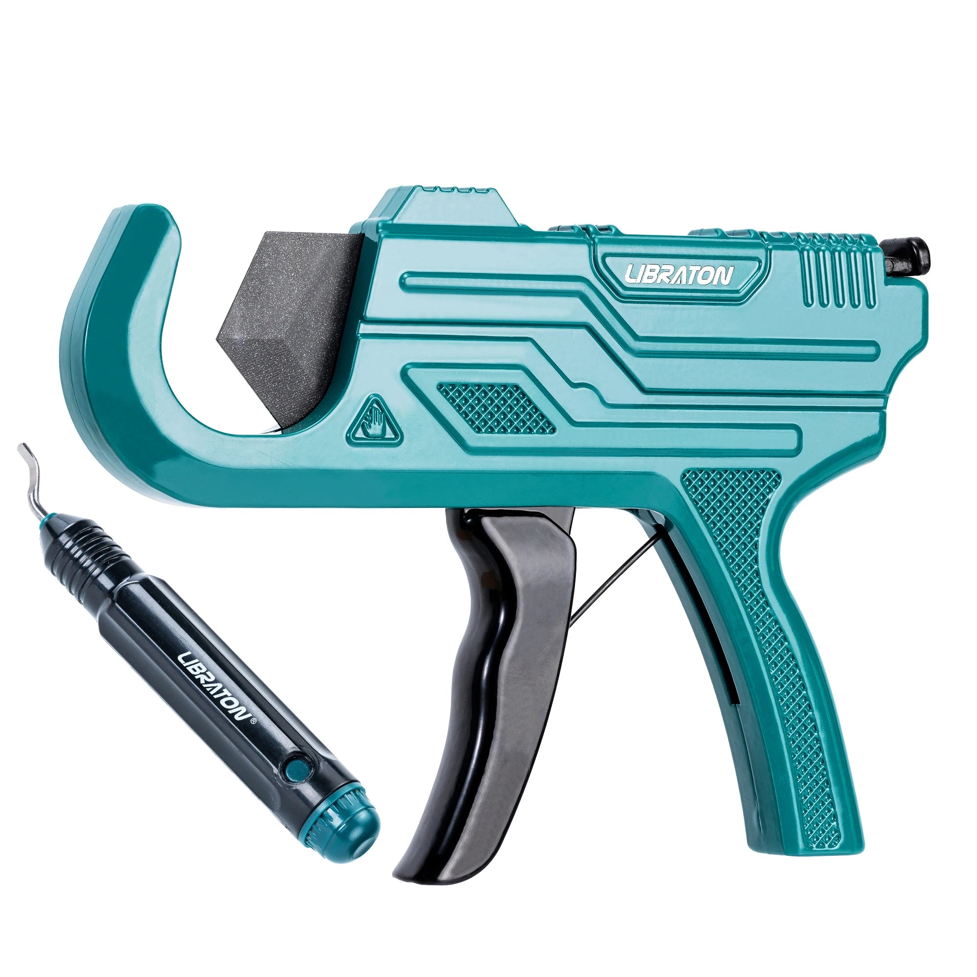 LIBRATON PVC Pipe Cutter, One-hand Operated Plastic Pipe Cutter with Deburring Tool, Up to 1-5/8