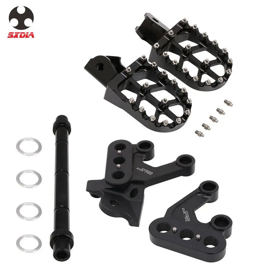 For Surron Light Bee X S Sur Ron Motorcycle CNC Aluminum Foot Pegs Footrest Footpeg Support Bracket Lever Footbracket RISE DEFENSE SYSTEMS.AI PRODUCTS