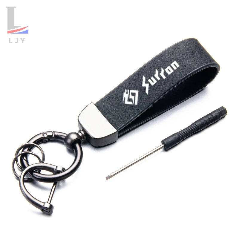 Fantastic Skin feel leather metal keychain For SURRON 48T 52T 54T 58T 64T Motorcycle accessories