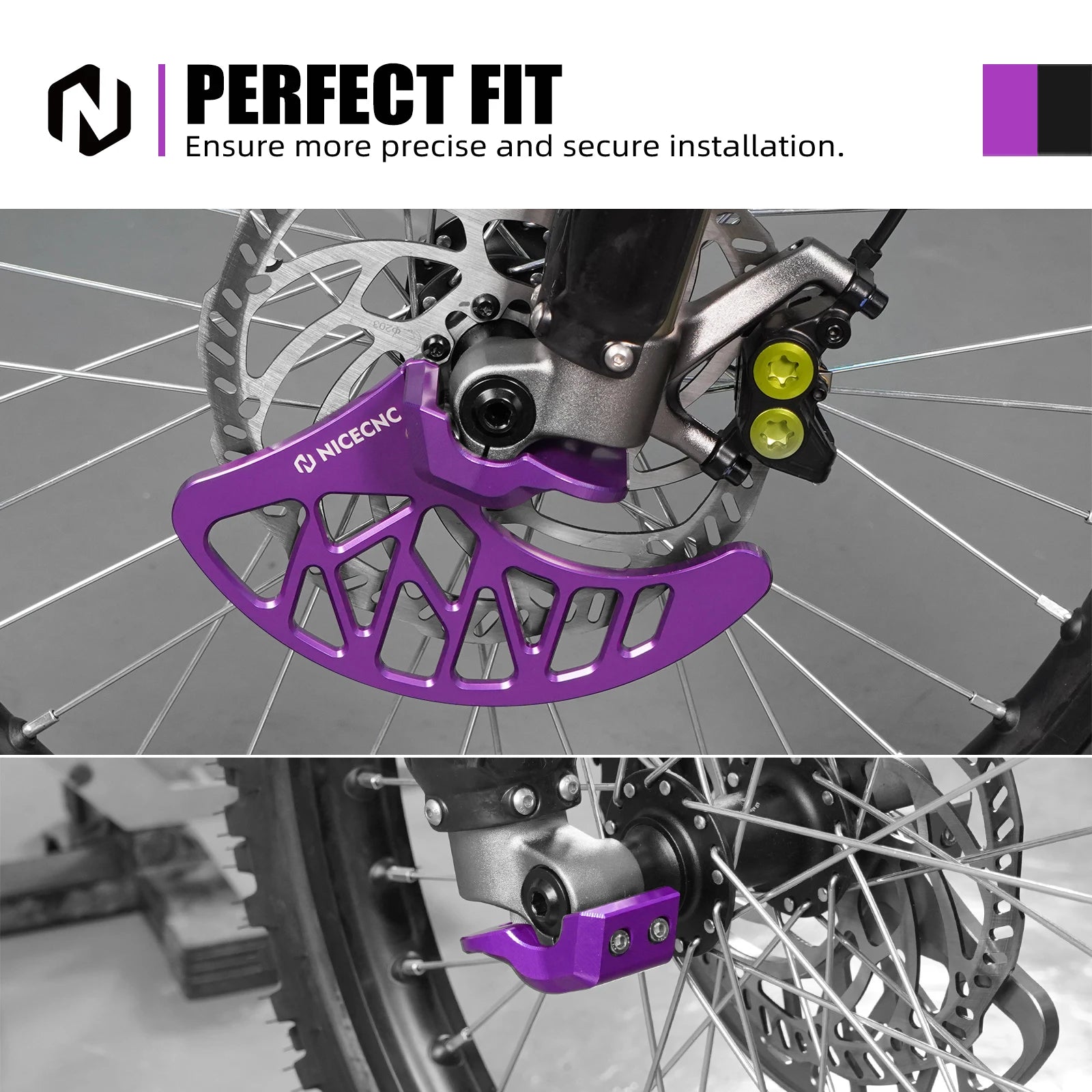 For Surron light bee X Front Brake Disc Guard & Fork Leg Guards For SUR-RON light bee S L1E Segway X160 X260 Electric Dirt Bike RISE DEFENSE SYSTEMS.AI PRODUCTS