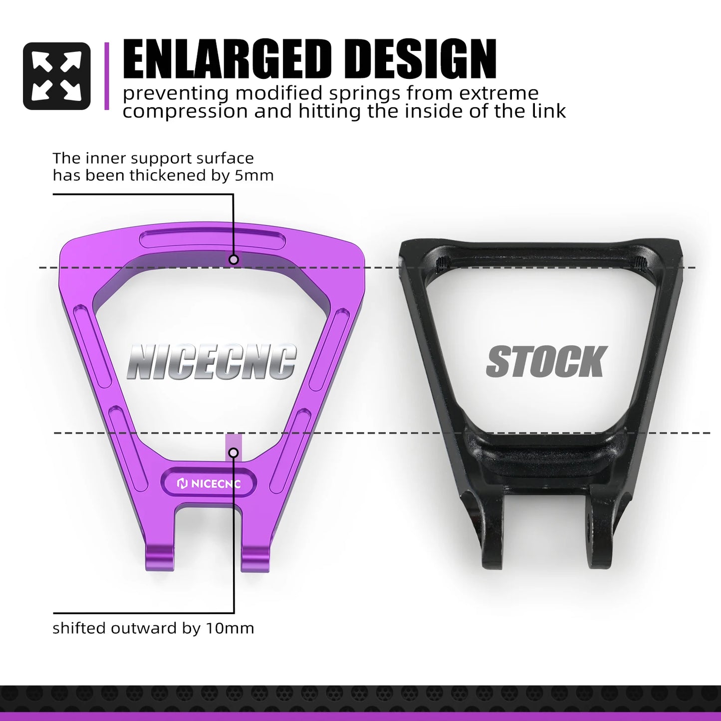 NICECNC For 2024 Surron Light Bee X S L1E Reinforced Triangle Rear Link Bracket Rear Suspension Linkage Kit For Segway X160 X260 RISE DEFENSE SYSTEMS.AI PRODUCTS