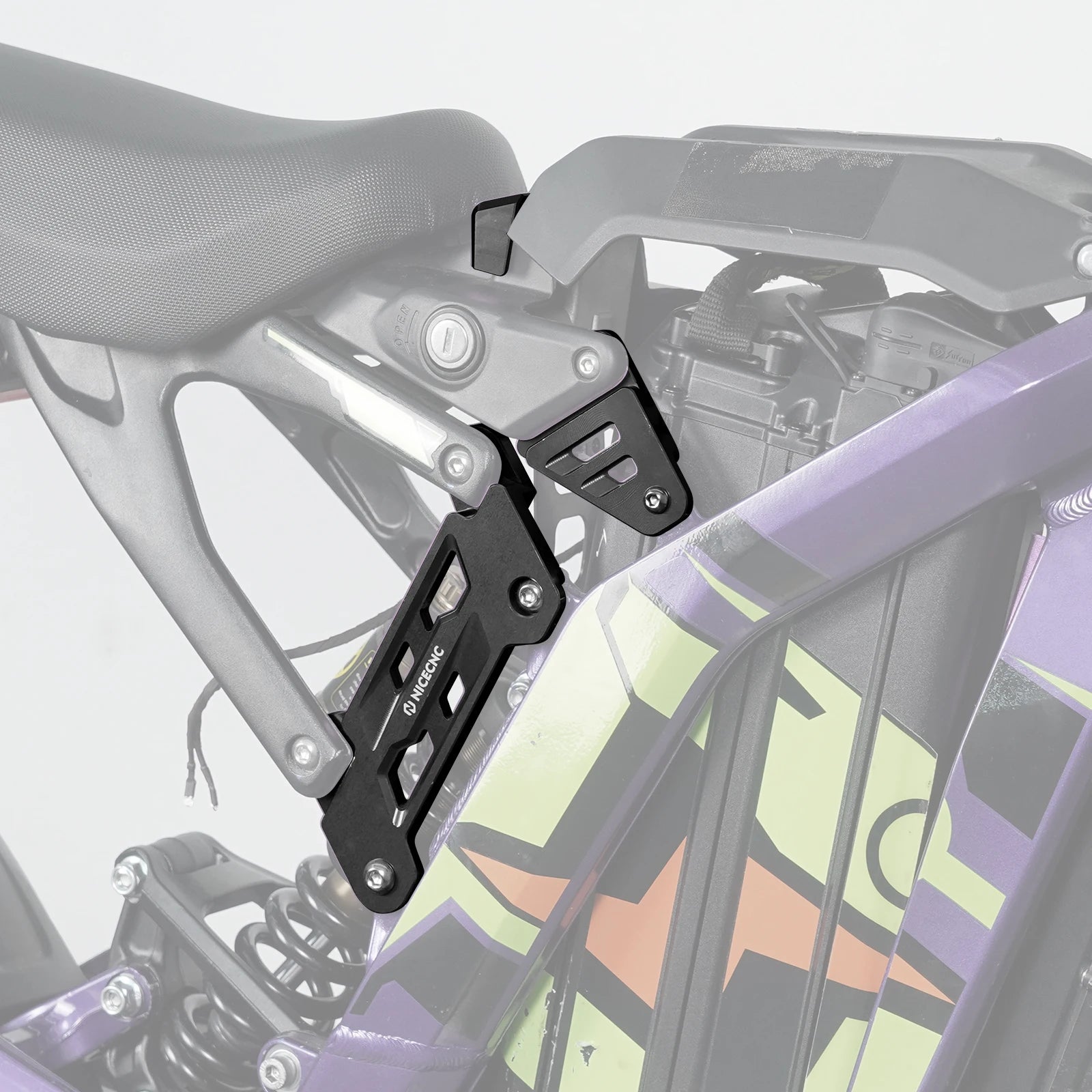 For Surron Light Bee X S L1E NICECNC Electric Dirt Bike 50MM Seat Riser Surron Light Bee X Aluminum Heighten Raise Bracket Kit RISE DEFENSE SYSTEMS.AI PRODUCTS