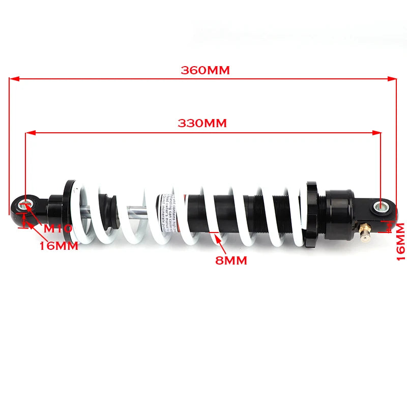 250mm 260mm 330mm 350mm Motorcycle Shock Absorber Shock Absorber Suspension for Off-Road Moto Pit Quad Dirt Bike Kart Dirt Bike RISE DEFENSE SYSTEMS.AI PRODUCTS
