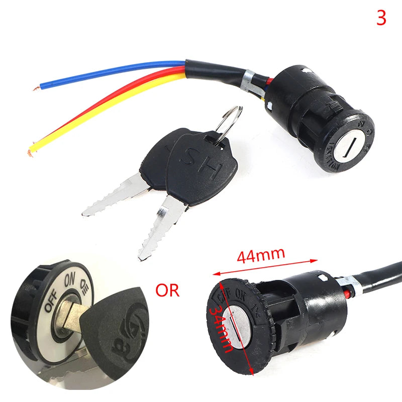 Universal Electric Bicycle Biking Portable Dustproof Cycling Parts for Electric Scooter Ignition Switch Key Power Lock RISE DEFENSE SYSTEMS.AI PRODUCTS