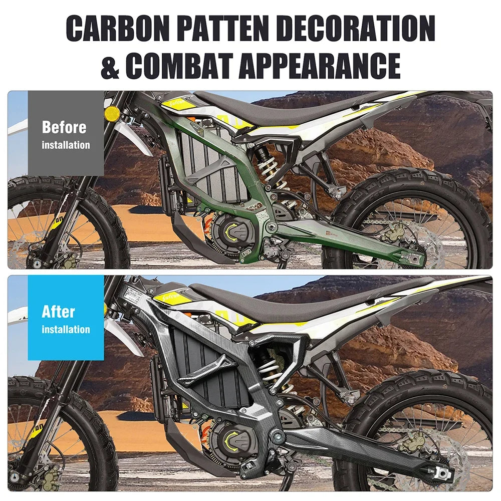 Frame Guards Injection Body Fairing Body Kit Carbon Fibre  For SUR-RON ULTRA BEE 2023 2024 Body Frame Protective Cover RISE DEFENSE SYSTEMS.AI PRODUCTS
