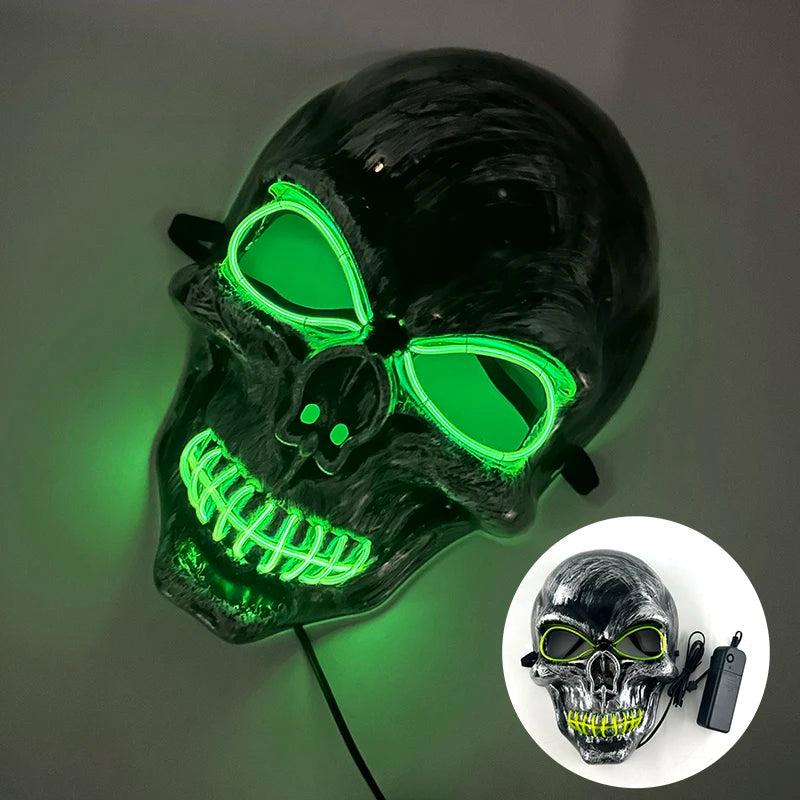 New Design Glowing Bloody Rabbit Mask Led Neon Cosplay Bear  Mask Halloween Horror Carnival Masquerade costume Decoration Props RISE DEFENSE SYSTEMS.AI PRODUCTS