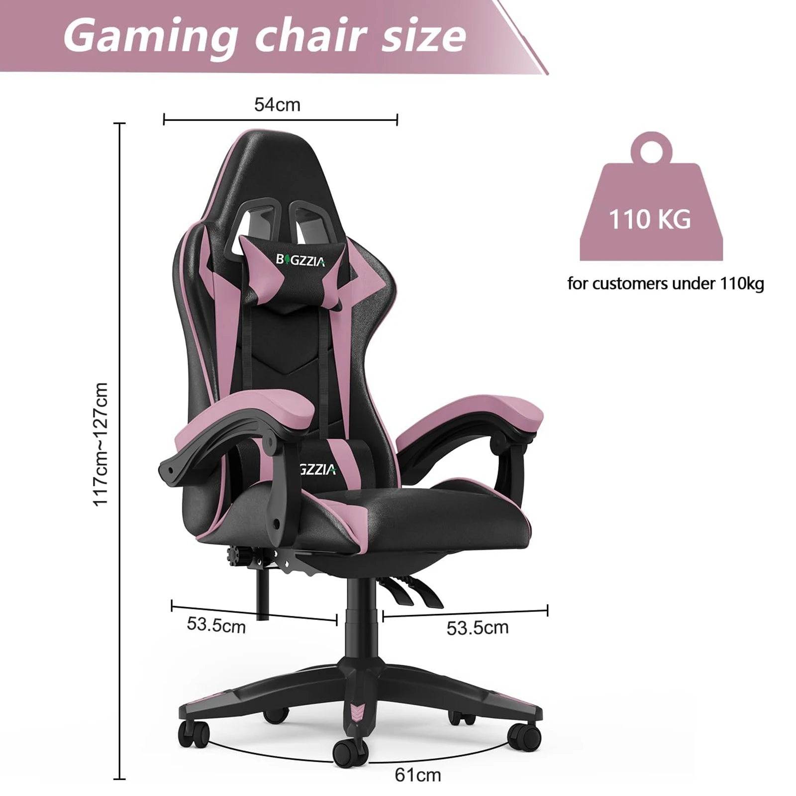 Gaming Chair Office Chair Ergonomic PU Leather Computer Desk Chair with Headrest and Lumbar Support Game Chairs Racing Chair RISE DEFENSE SYSTEMS.AI PRODUCTS