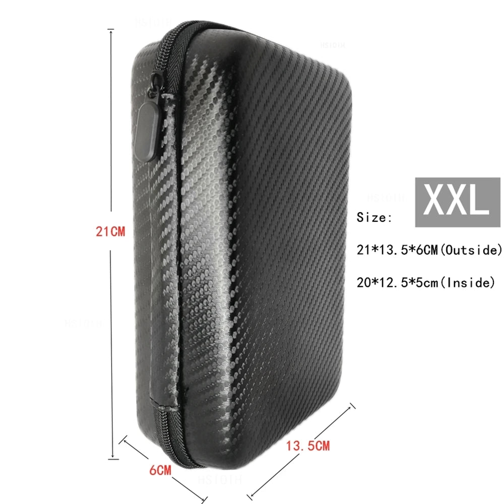 EVA Earphone Bags Boxes Case Portable Storage Bag Car Repair Tool Kit Storage Carbon Fiber Pattern With Zipper Bag RISE DEFENSE SYSTEMS.AI PRODUCTS