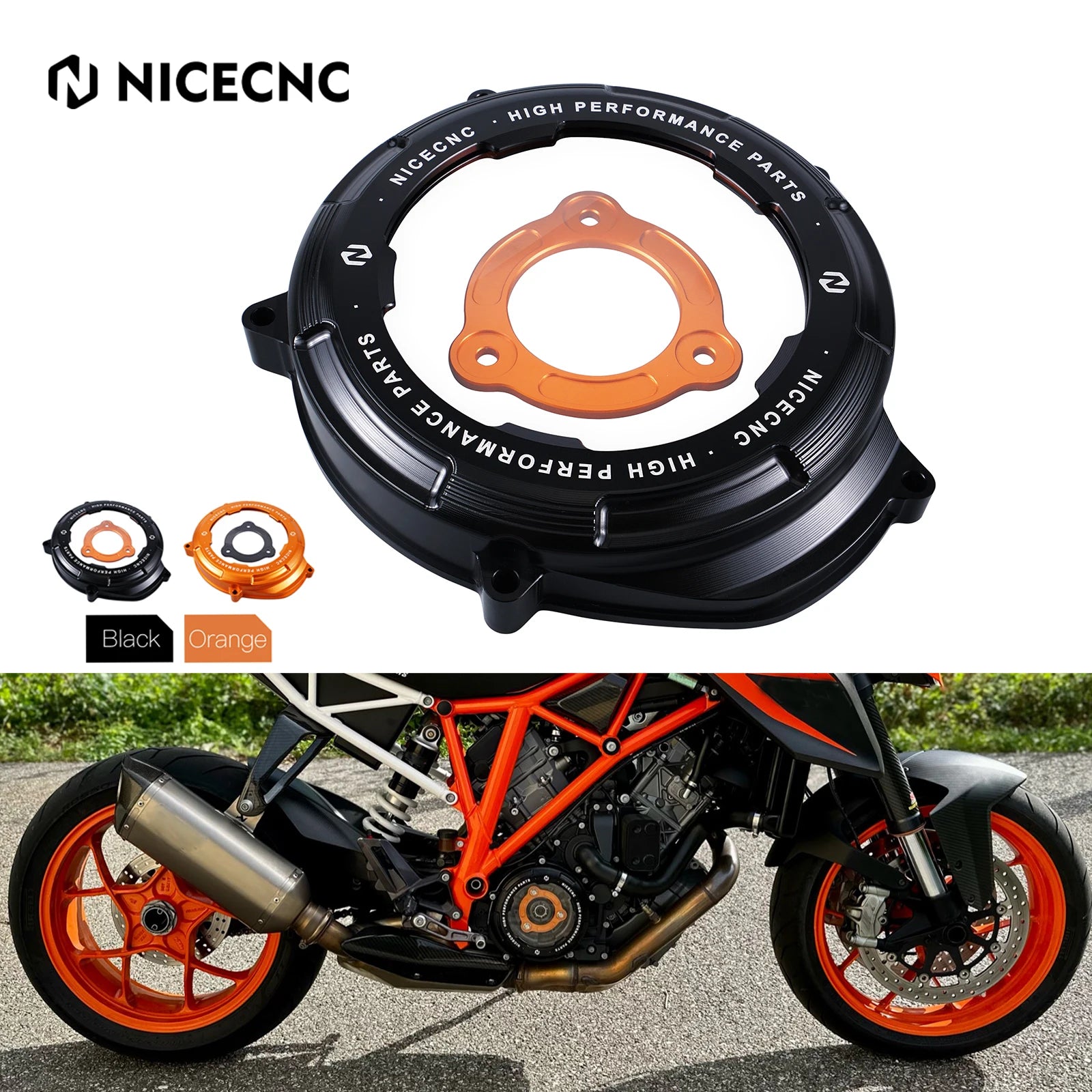 For KTM 1290 Super Duke R GT 2014-2023 1290 Super Adventure R/S/T 2017-2023 Motorcycle Clear Engine Clutch Cover Pretector RISE DEFENSE SYSTEMS.AI PRODUCTS