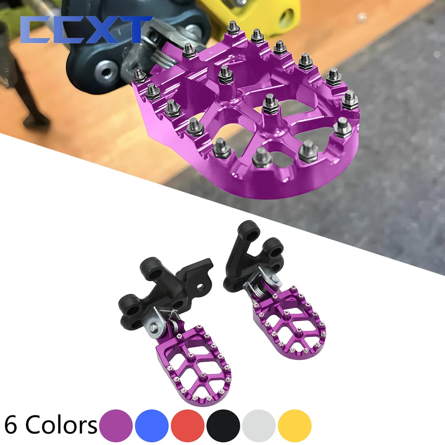 Electric Bike CNC Foot Pegs Rest Footpegs Foot Pegs Bracket For Sur-Ron Sur Ron Surron Light Bee X & S Electric Motocross Parts RISE DEFENSE SYSTEMS.AI PRODUCTS