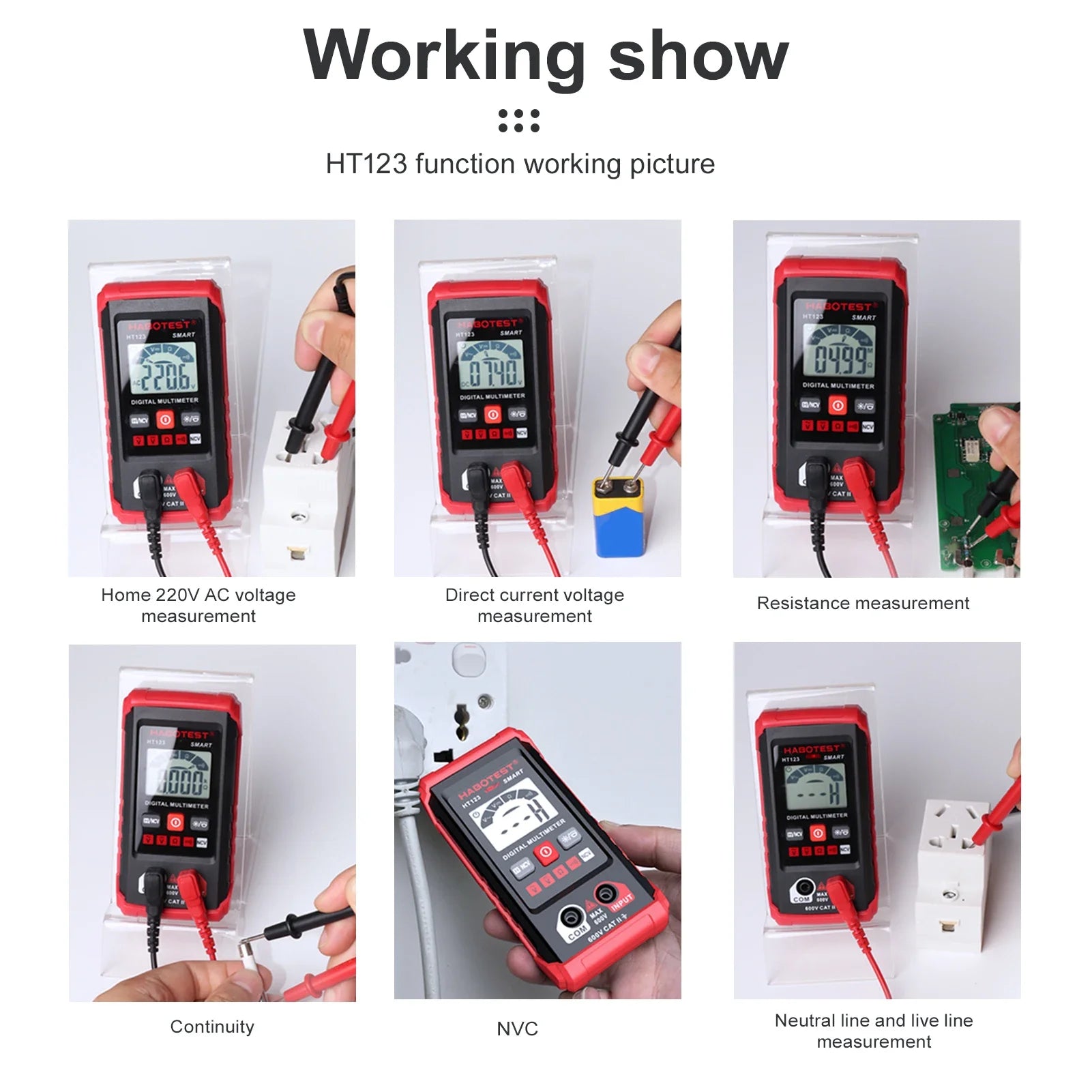 Digital Multimeter Voltage HT123 Resistance Measuring Automatic Identification Electrical Voltmeter Tester RISE DEFENSE SYSTEMS.AI PRODUCTS