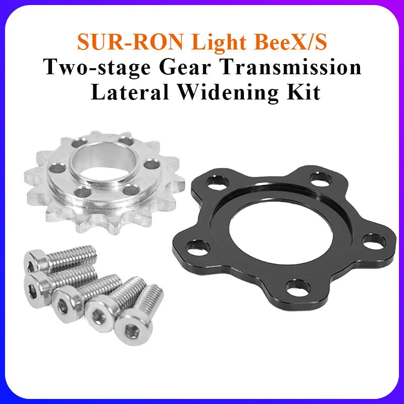 For Surron Tire Widening Kit Sprocket Traverse 4mm Wider Tires Installed Two-stage Gear Transmission Lateral Widening Kit RISE DEFENSE SYSTEMS.AI PRODUCTS