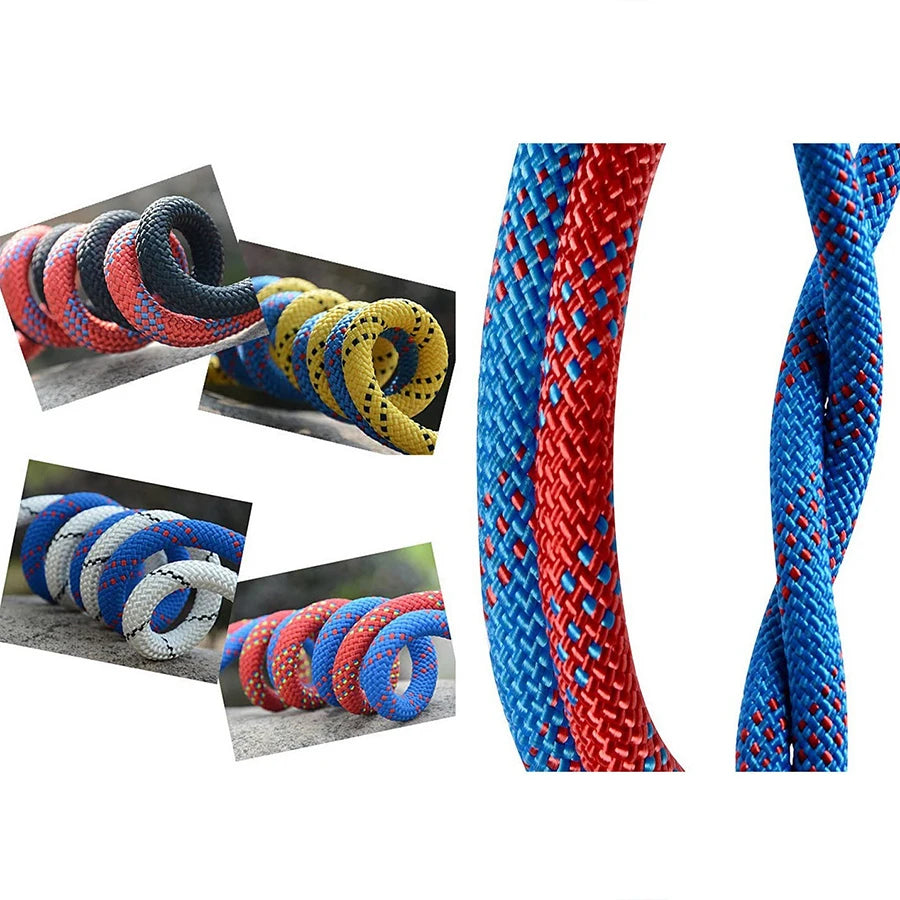 Thickened 10m Safety Life Rope Climbing Rope Static Rock Mountaineering Rope Outdoor Survival Fire Escape Car Rescue RISE DEFENSE SYSTEMS.AI PRODUCTS