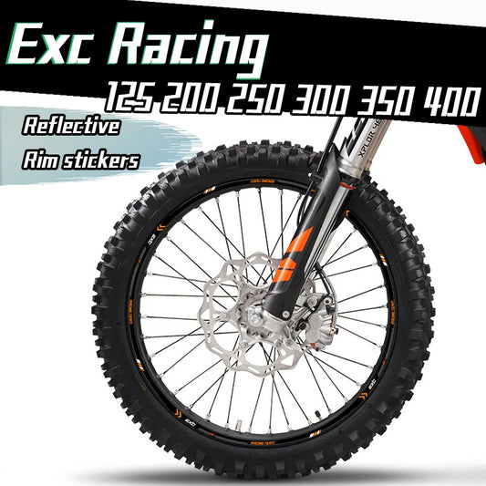 For 125/250/300/350/450/500/525 Exc Racing E-XC Motorcycle Wheels Sticker 18″21″ Inch Rim Stripe Reflective Tape Hub Decals RISE DEFENSE SYSTEMS.AI PRODUCTS