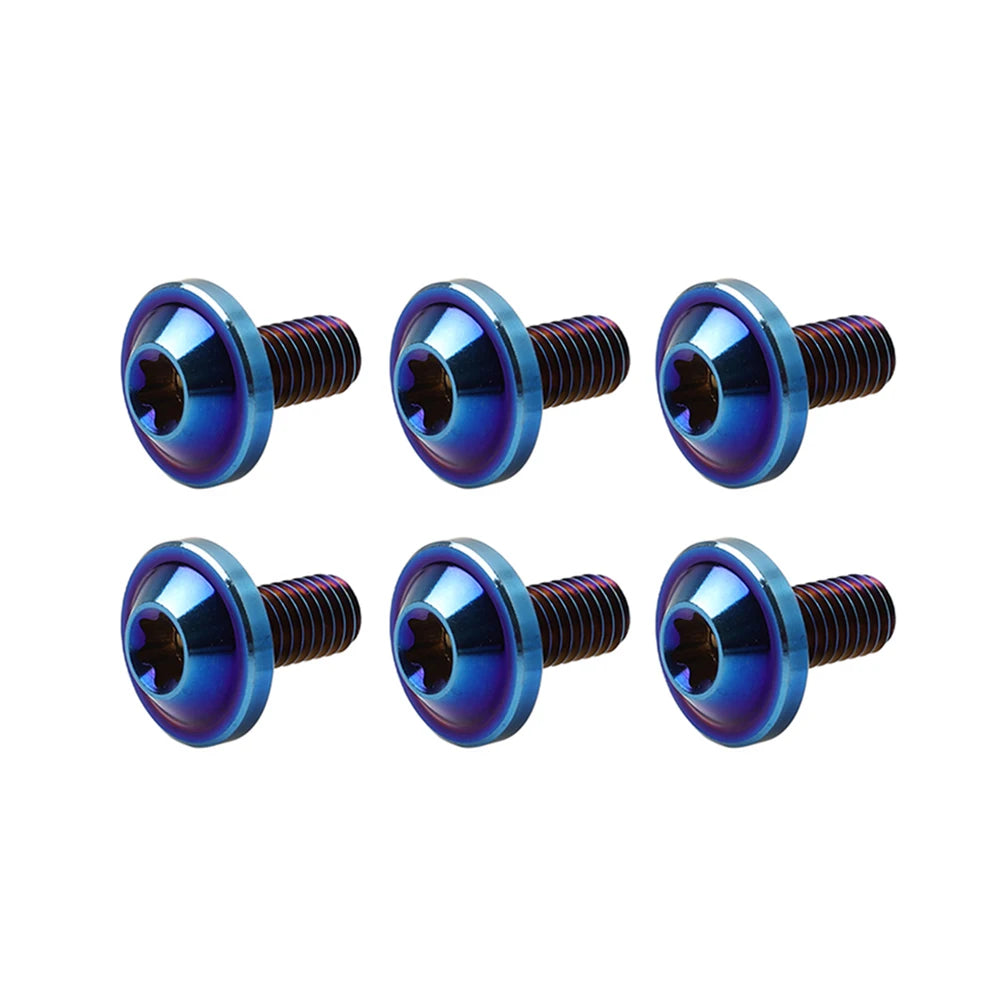 6pcs M6x10mm Titanium Alloy Bolts Truss Torx Head Screws Universal For Bike Motorcycle RISE DEFENSE SYSTEMS.AI PRODUCTS