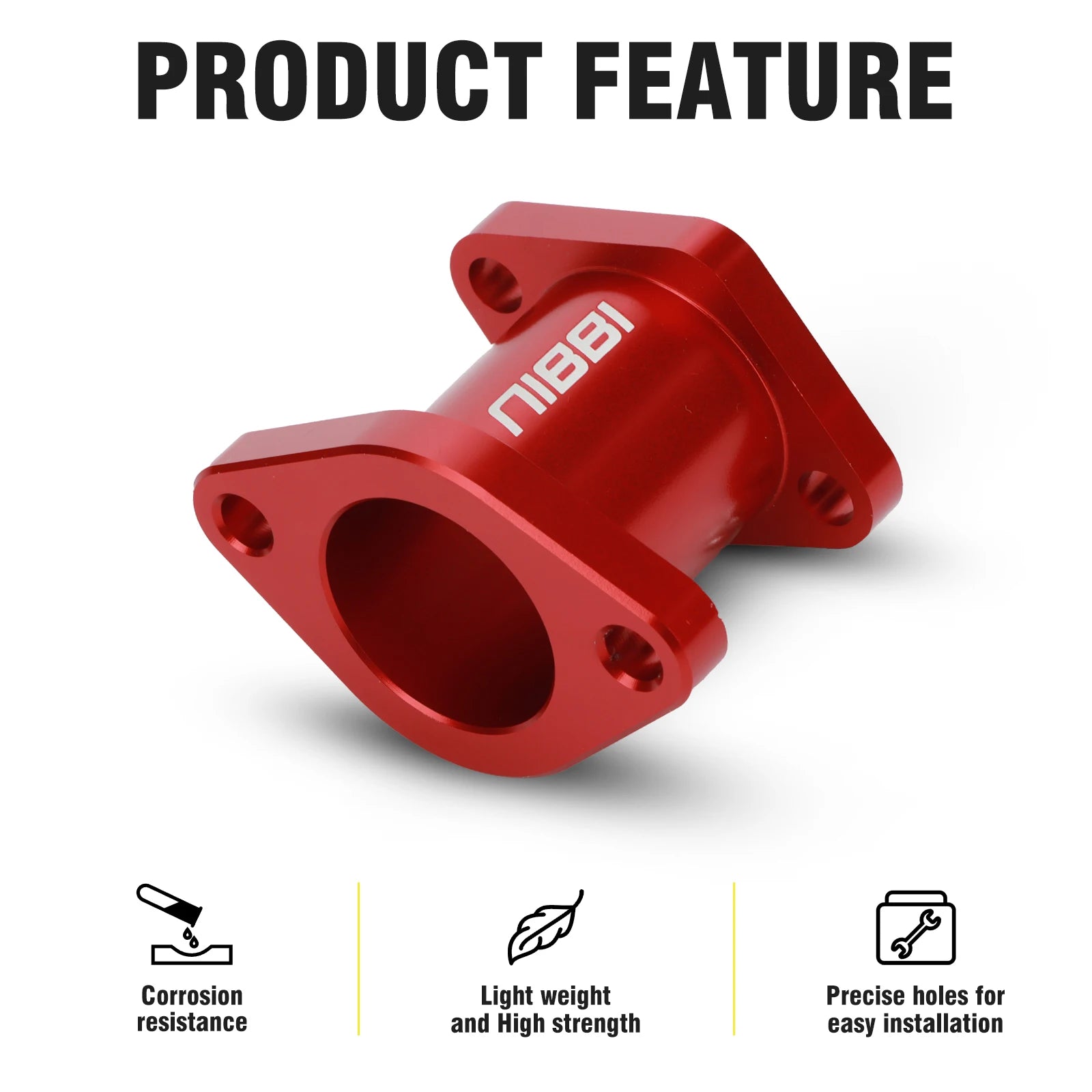 NIBBI Predator212 Intake Manifold Pipe Inlet Honda Motorcycle Racing VM22/VM26 Carburetor Predator196cc 212cc 224cc Engine Part RISE DEFENSE SYSTEMS.AI PRODUCTS